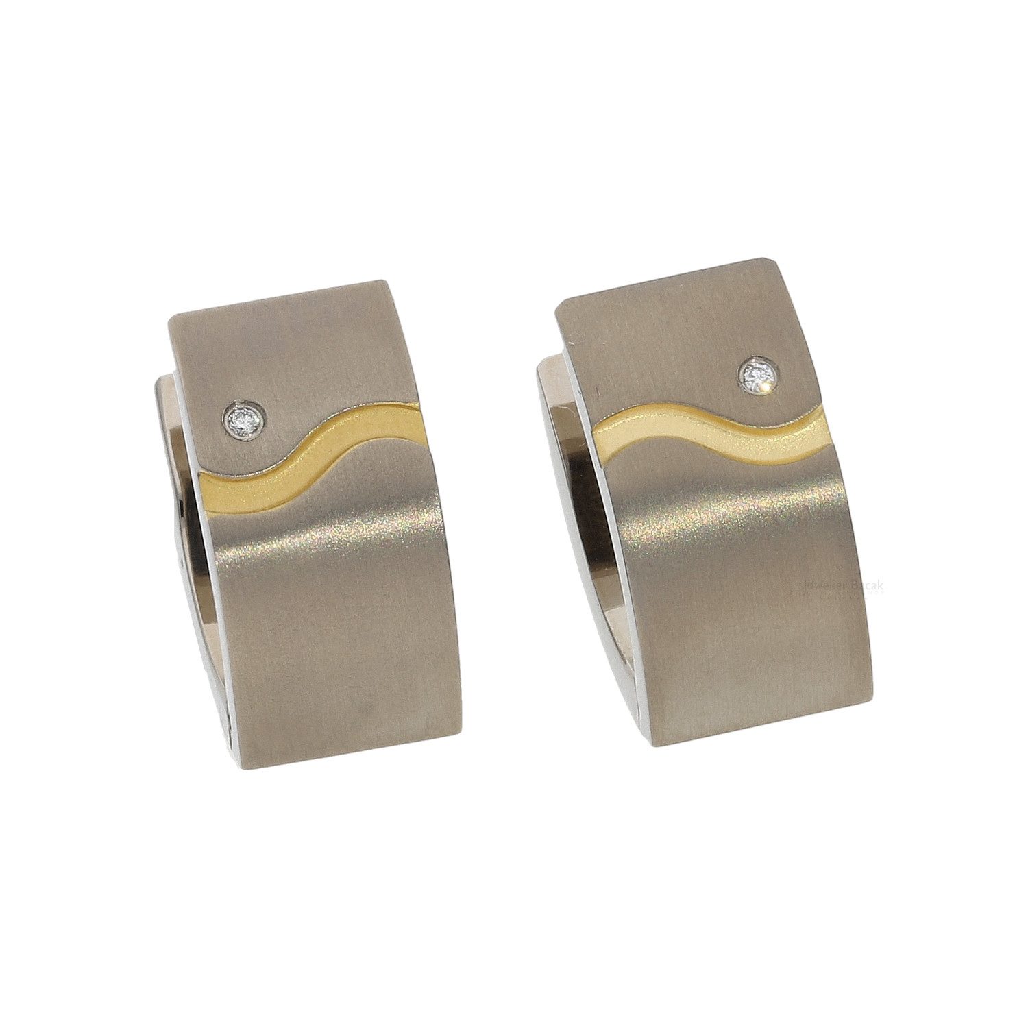 Boccia Paar Creolen Boccia Creolen 05031-04 mit Diamant (kein Set, 2-tlg., inkl. edelm Schmucketui)