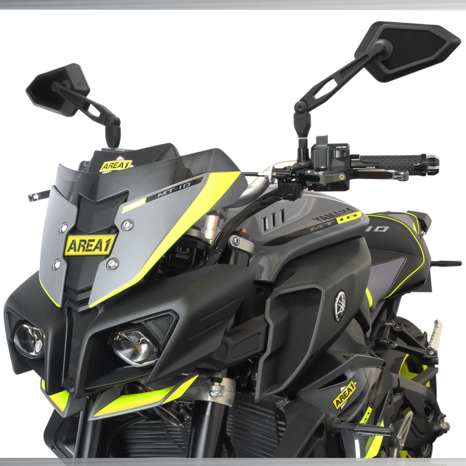 Area1 Motorradspiegel Motorradspiegel Set (E-geprüft, inkl. 5 Adapter)