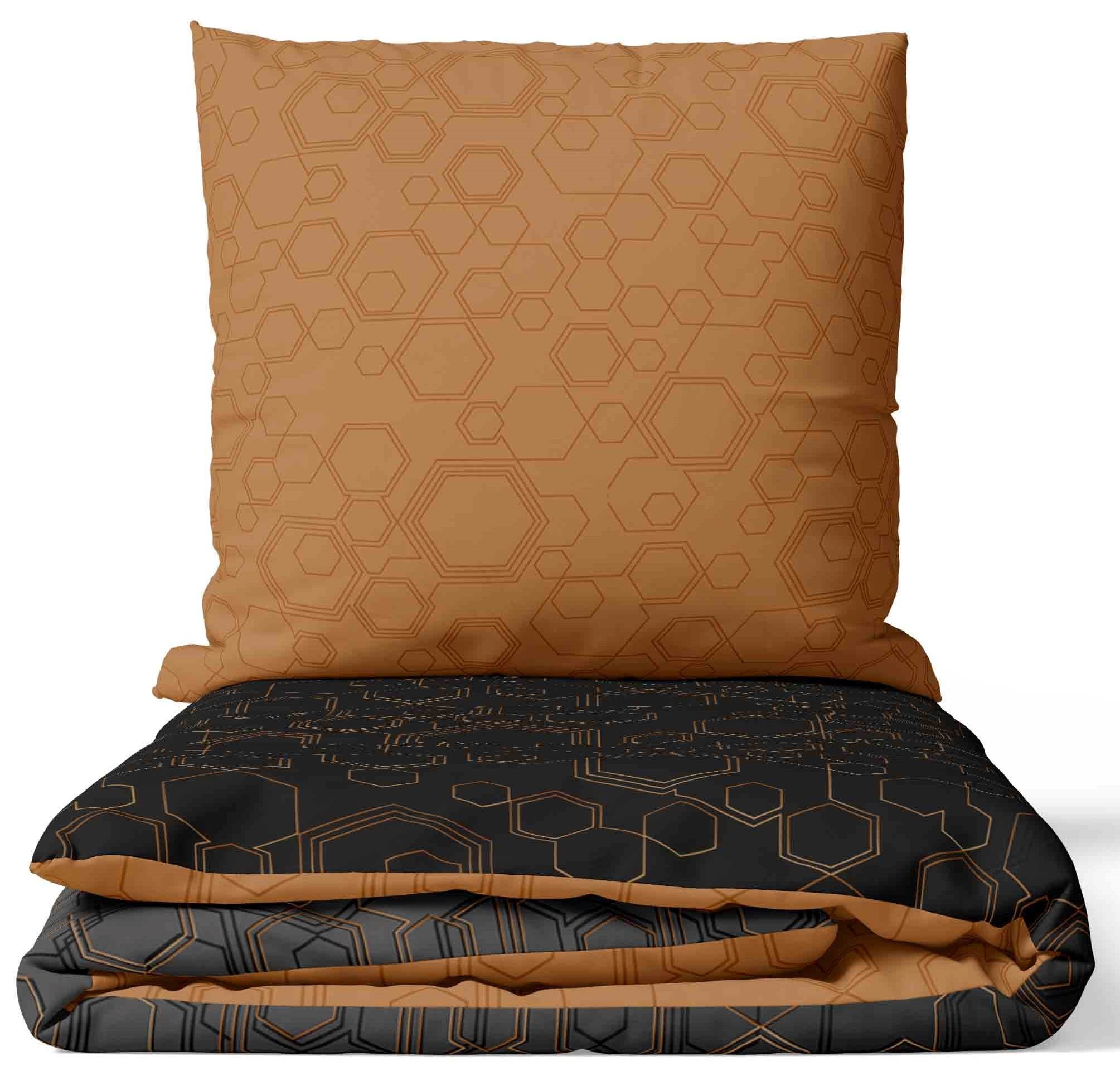 Leonado Vicenti Bettwäsche Baumwolle 135x200, 155x200, 155x220, 200x200, 200x220 oder 240x220, Renforcé, 2 teilig, schlichtes Design in zwei Farben mit Reißverschluss