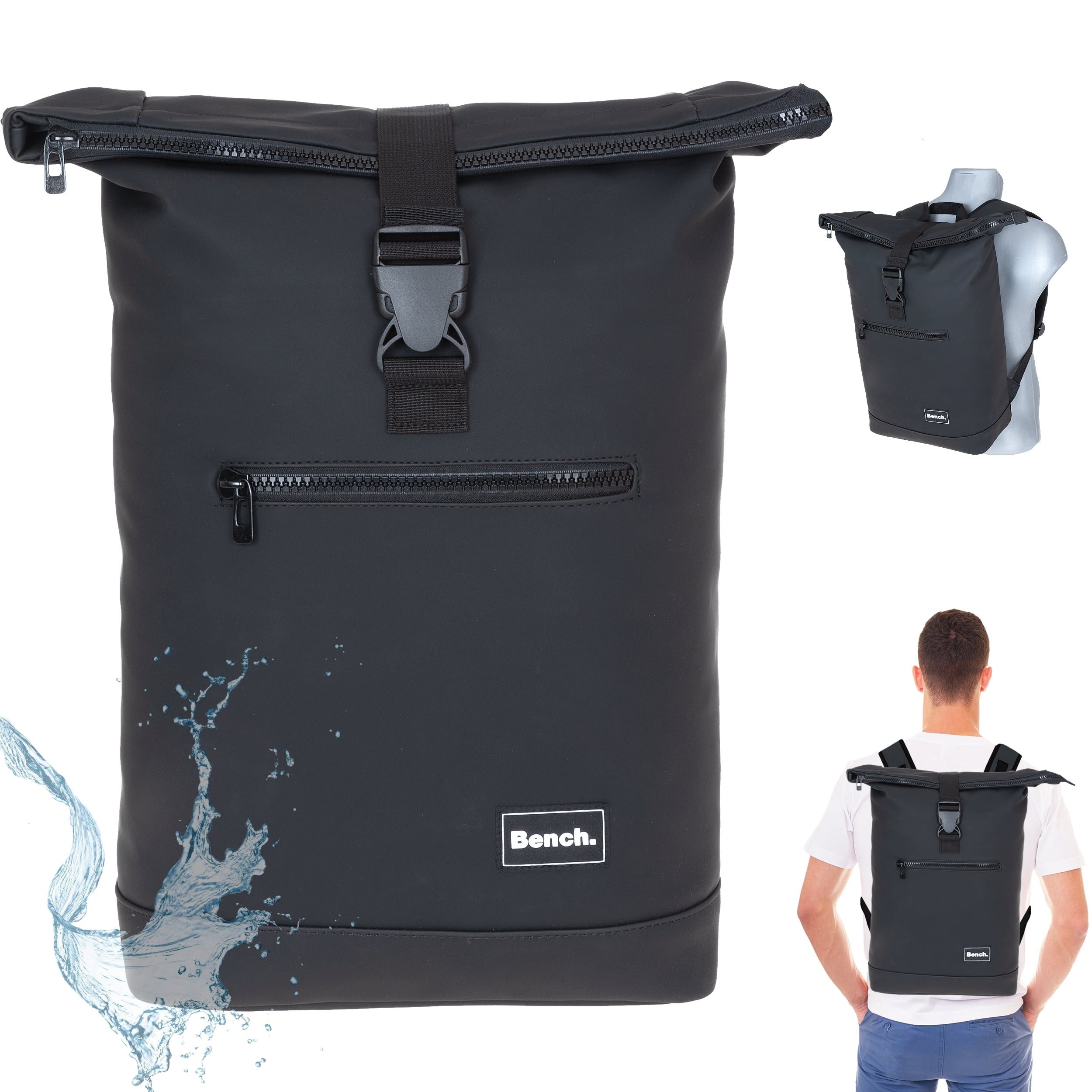 Bench. Freizeitrucksack Roll-Top Kurierrucksack Hydro aus Plane wetterfest günstig online kaufen