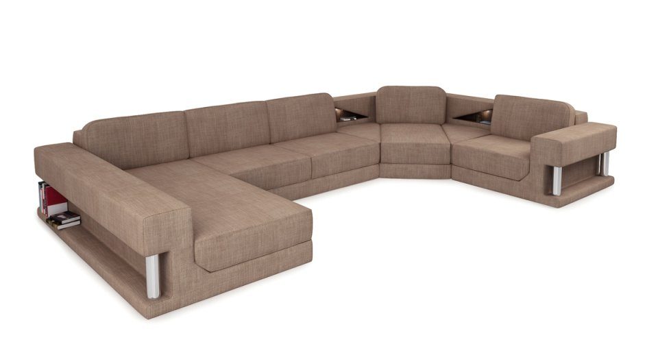 Modern Sofa JVmoebel Wohnlandschaft Couch Leder Ecksofa, Design Polster Ecksofa
