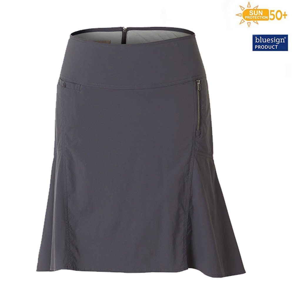 ROYAL ROBBINS Skort Damen dunkelgrau Strider Robbins aus Discovery Stretch Royal Rock knitterfreiem