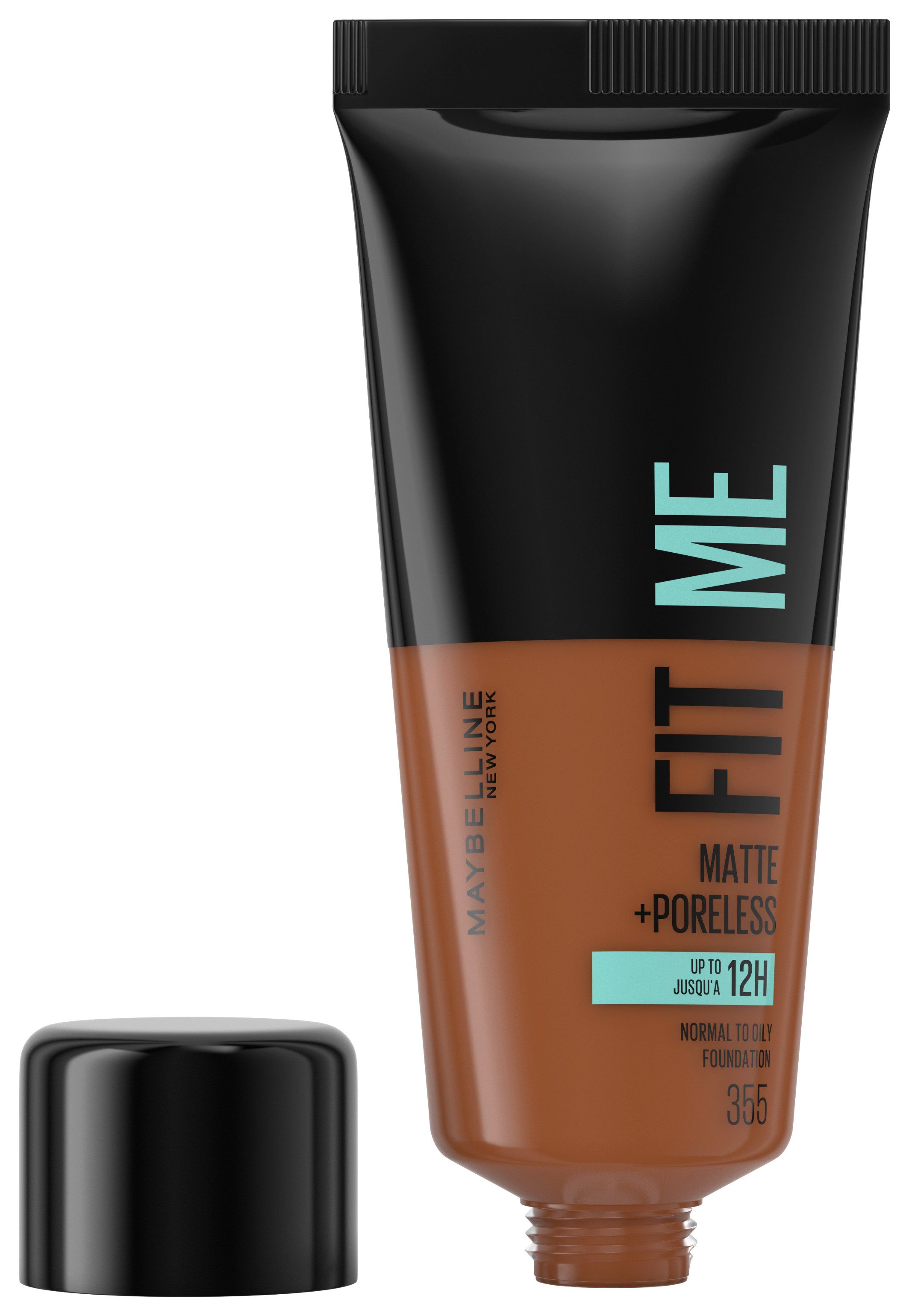 MAYBELLINE NEW YORK Foundation FIT ME! MATTE + PORELESS MAKE-UP, für einen natürlich mattierten Teint, leichte bis mittlere Deckkraft