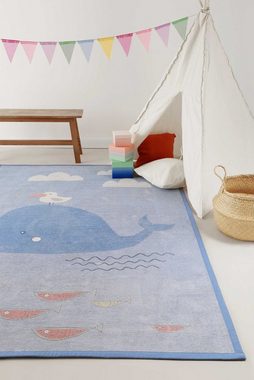 Kinderteppich Whale Buddy ESP-005, Esprit, rechteckig, Höhe: 10 mm, Wendeteppich, Tiermotiv oder Sternenhimmel, Kinderzimmer