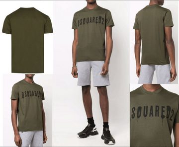Dsquared2 T-Shirt DSQUARED2 Jeans Army Drip Painted T-Shirt Shirt Logo Cotton Tee Top Ic