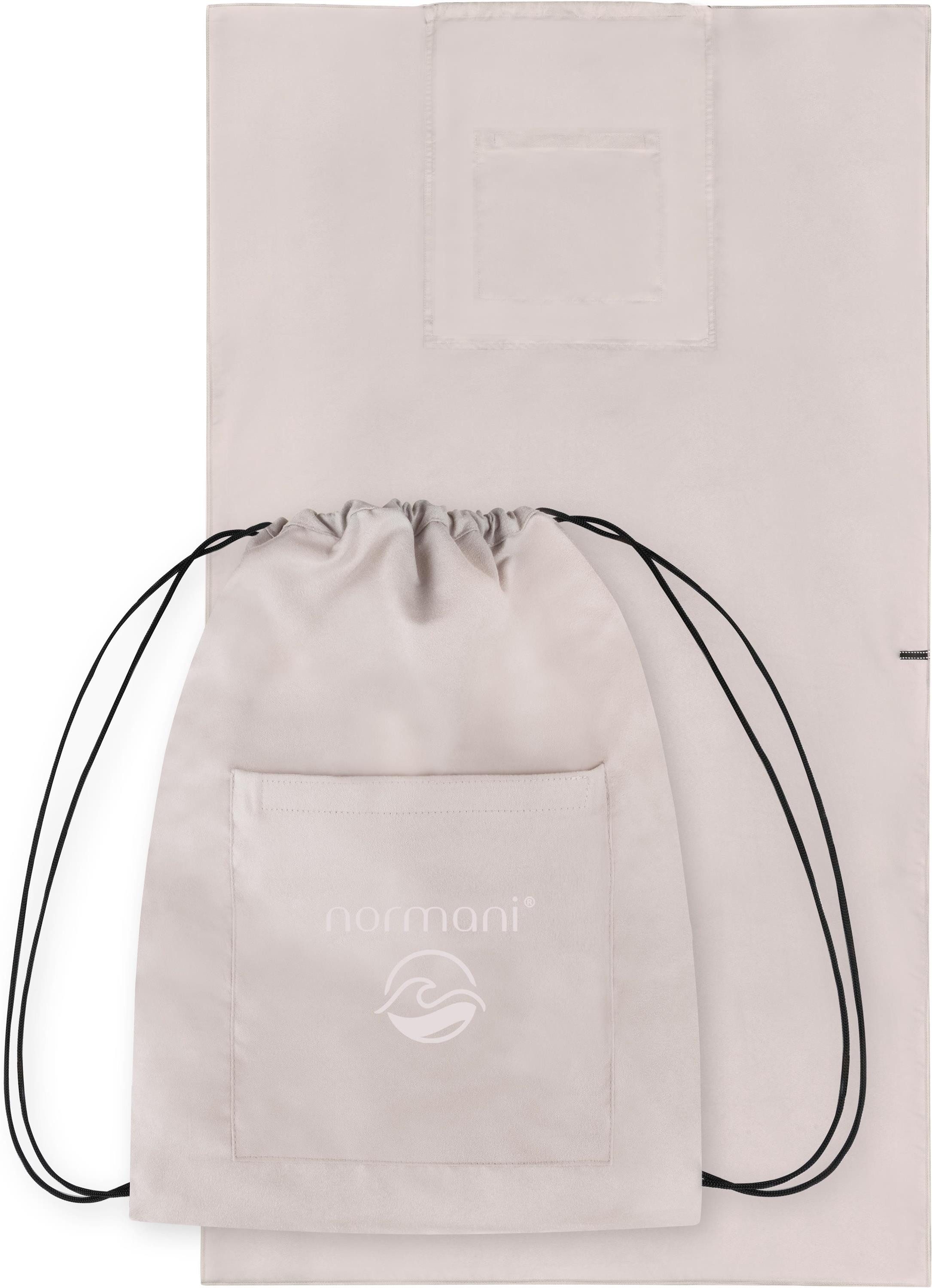 normani Badetücher Badehandtuch mit Rucksackfunktion, Polyester, günstig online kaufen