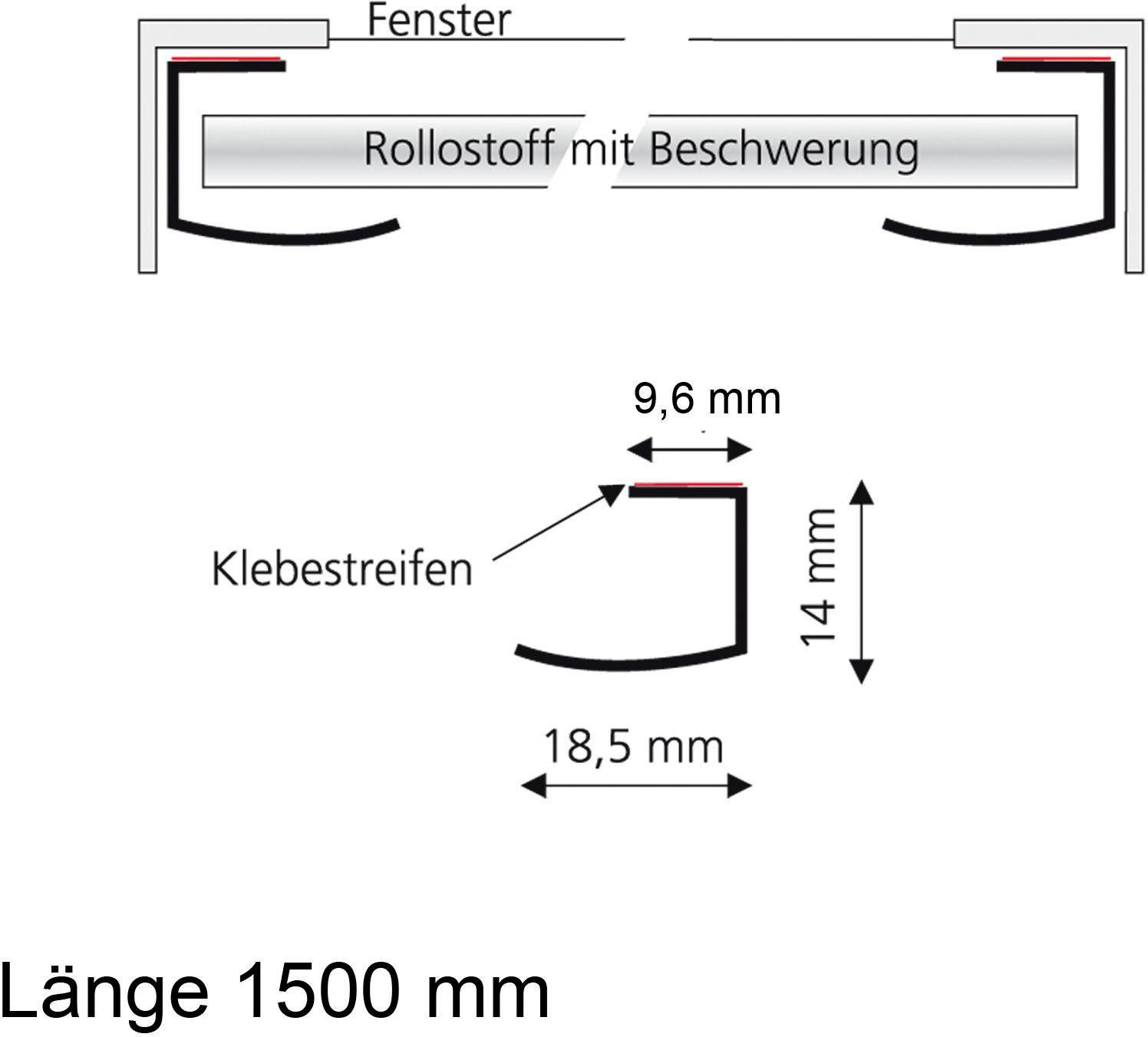 Liedeco Klebeschiene, Rollos, (Set, 2-tlg), selbstklebend günstig online kaufen