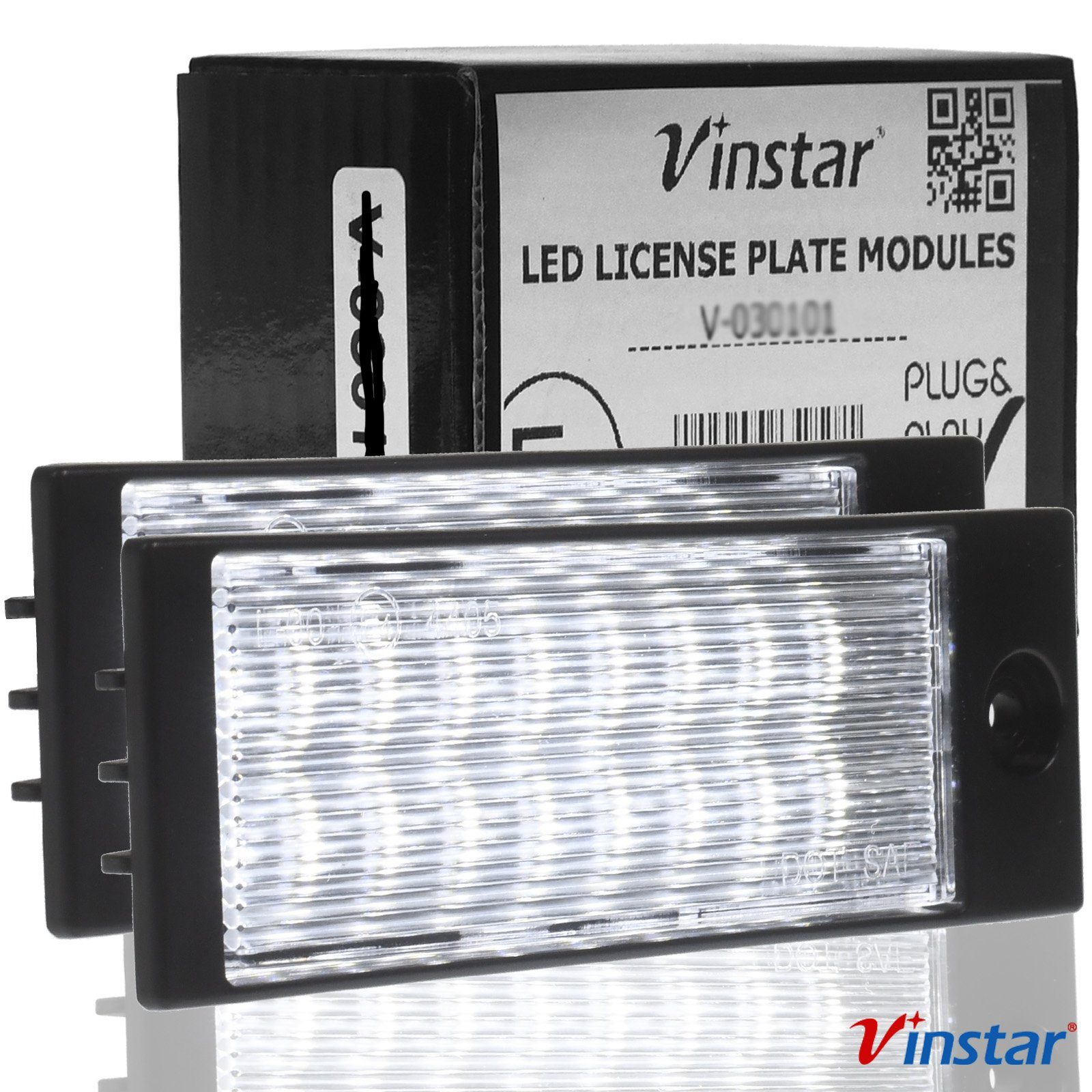 Vinstar KFZ-Ersatzleuchte LED Kennzeichenbeleuchtung E-geprüft für HYUNDAI, kompatibel mit: HYUNDAI TUCSON TL ab 2015