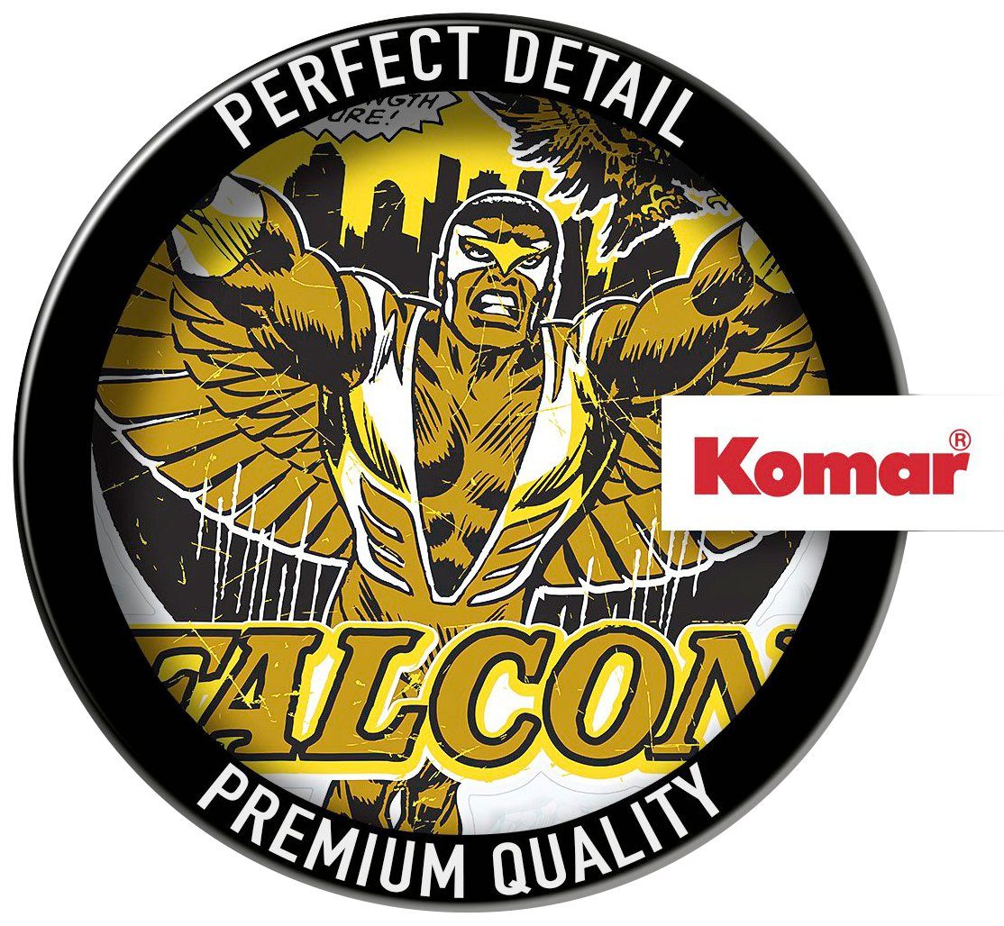 Komar cm 50x70 (1 Gold St), selbstklebendes Classic (Breite Wandtattoo Comic Höhe), Wandtattoo x Falcon