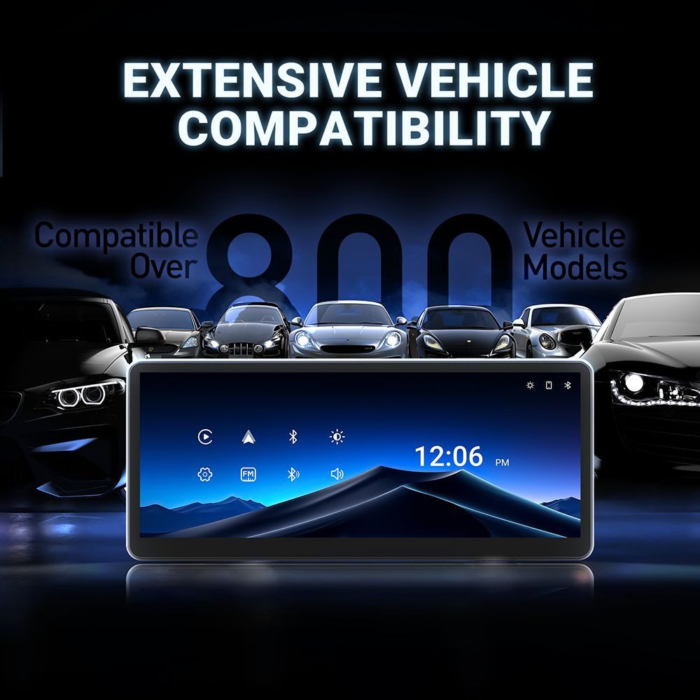 Minix CP89-HD Portable Wireless CarPlay/ Android Auto Display Navigationsgerät (60FPS 8.9 Zoll 1920*720 IPS Touchscreen, Magnetische Ansaugung)