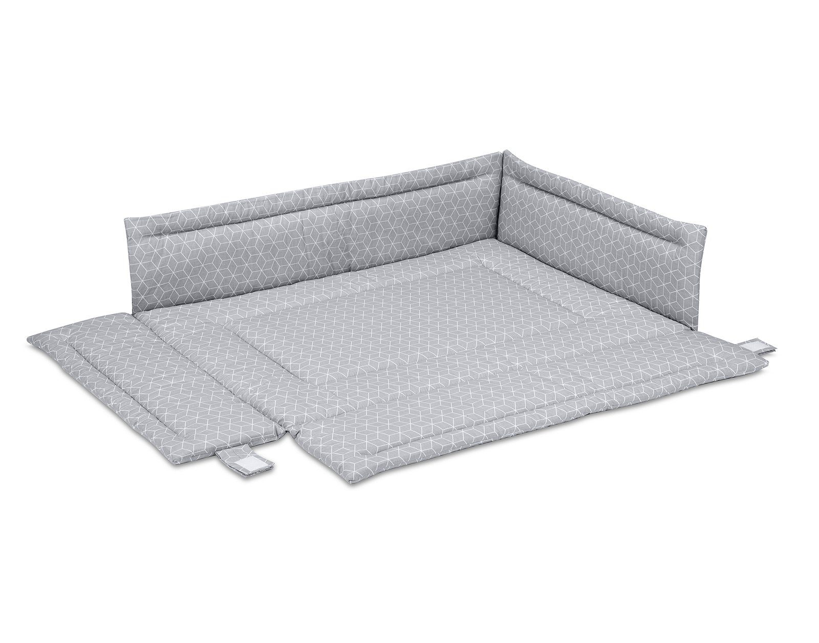 FabiMax Laufgittereinlage 75x100 cm, mit Seitenschutz, mit Klettverschluss befestigt