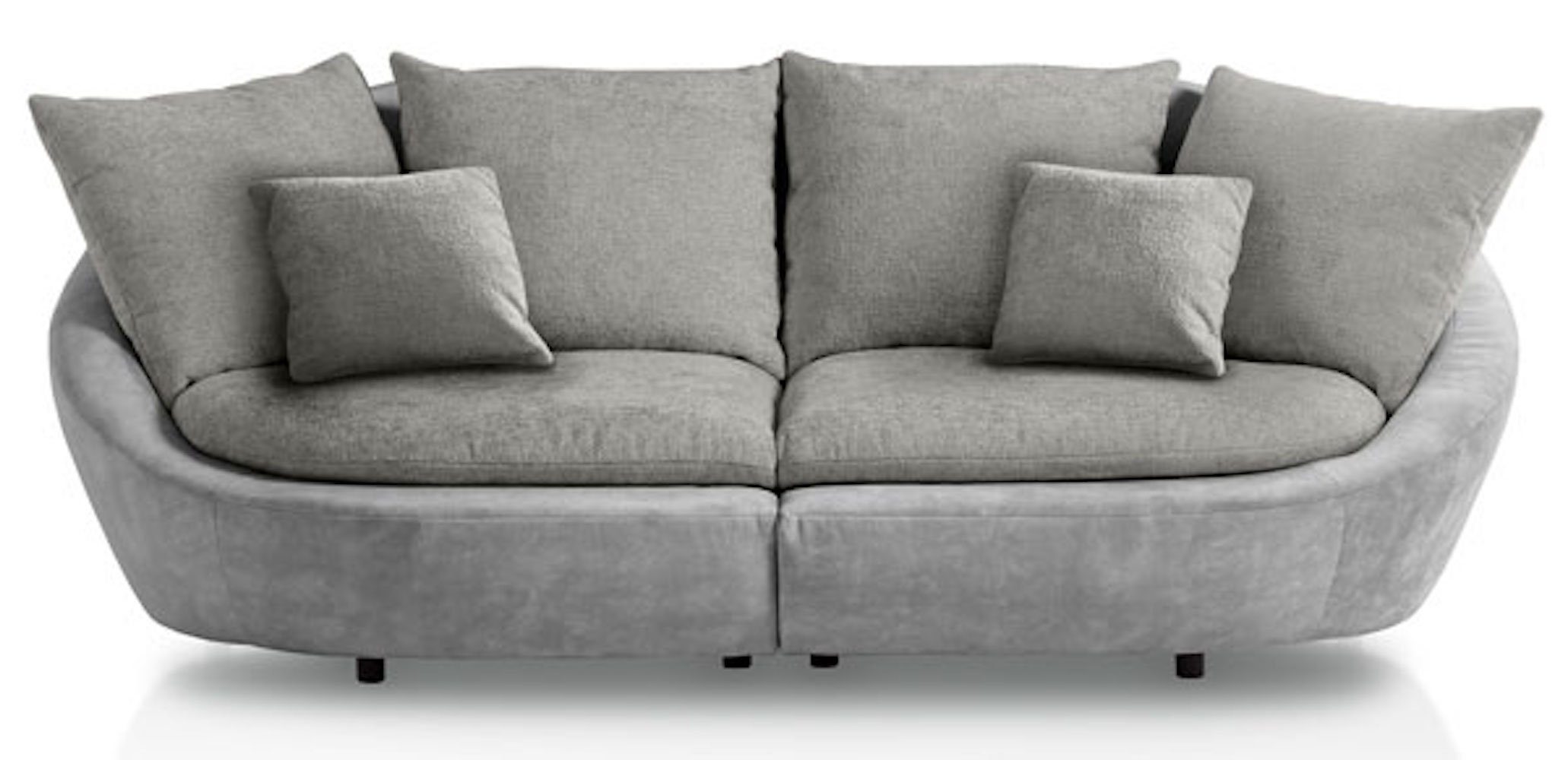 Kissen hellgrau mit Moroni, 280x129x87cm Feldmann-Wohnen Big-Sofa / grau