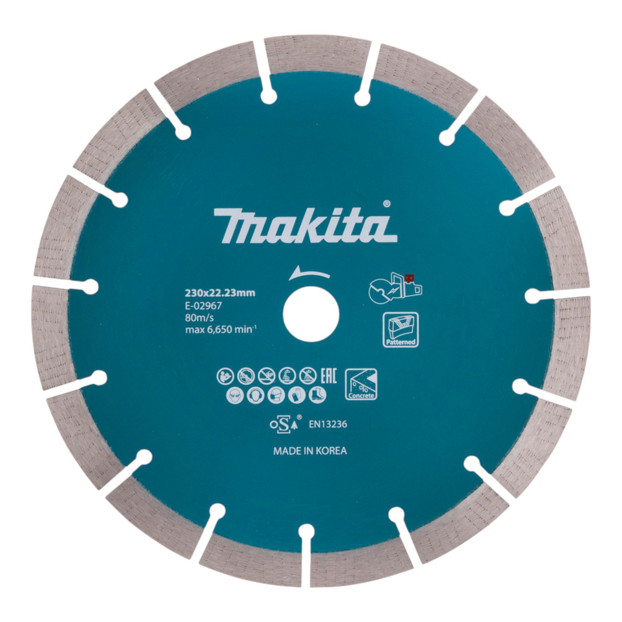Makita Diamanttrennscheibe Diamanttrennscheibe 230 x 22,23 mm (E-02967) für Trennschleifer