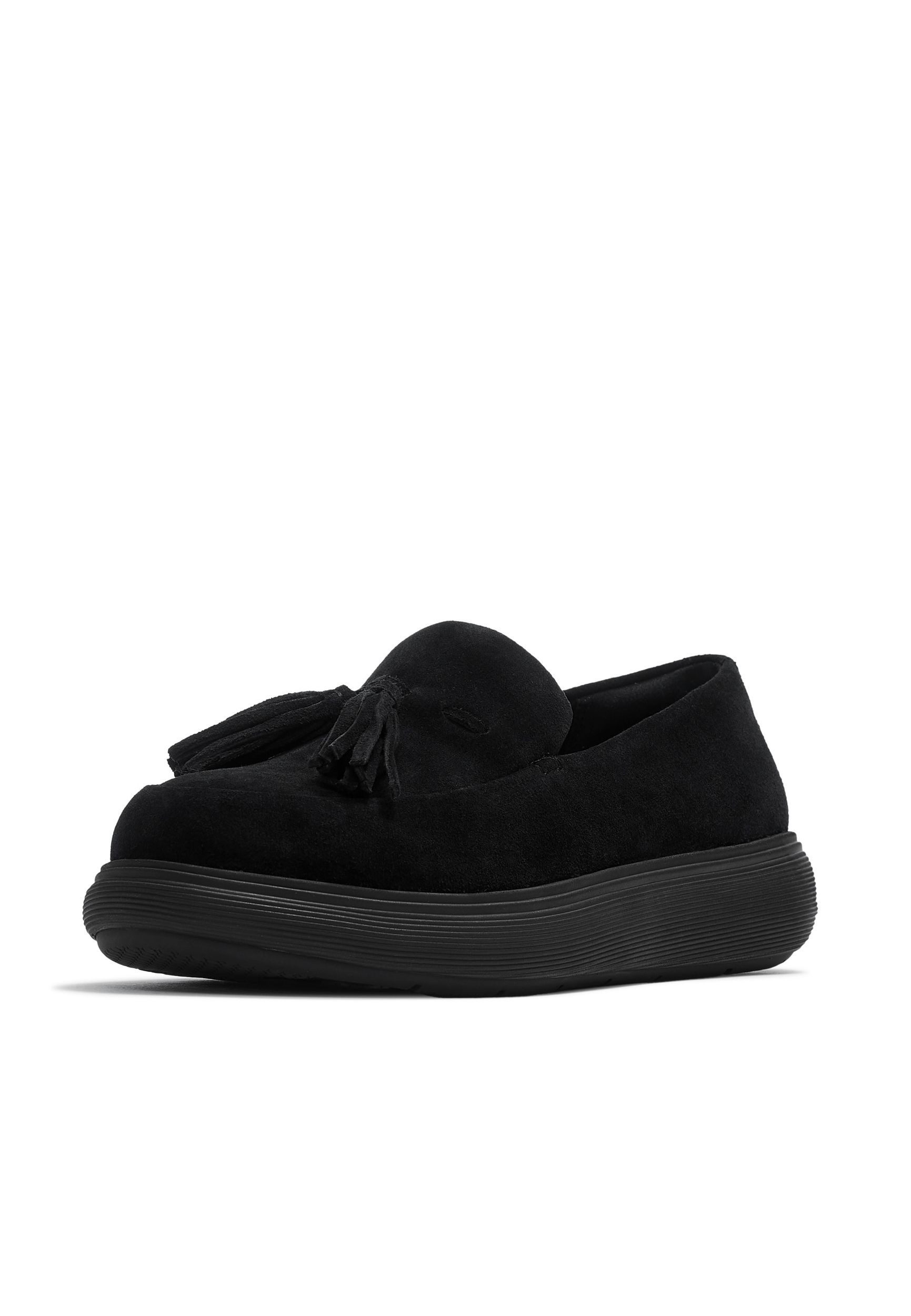 Fitflop IQ-COMFF TASSEL SUEDE LOAFERS Schnürschuh All Black