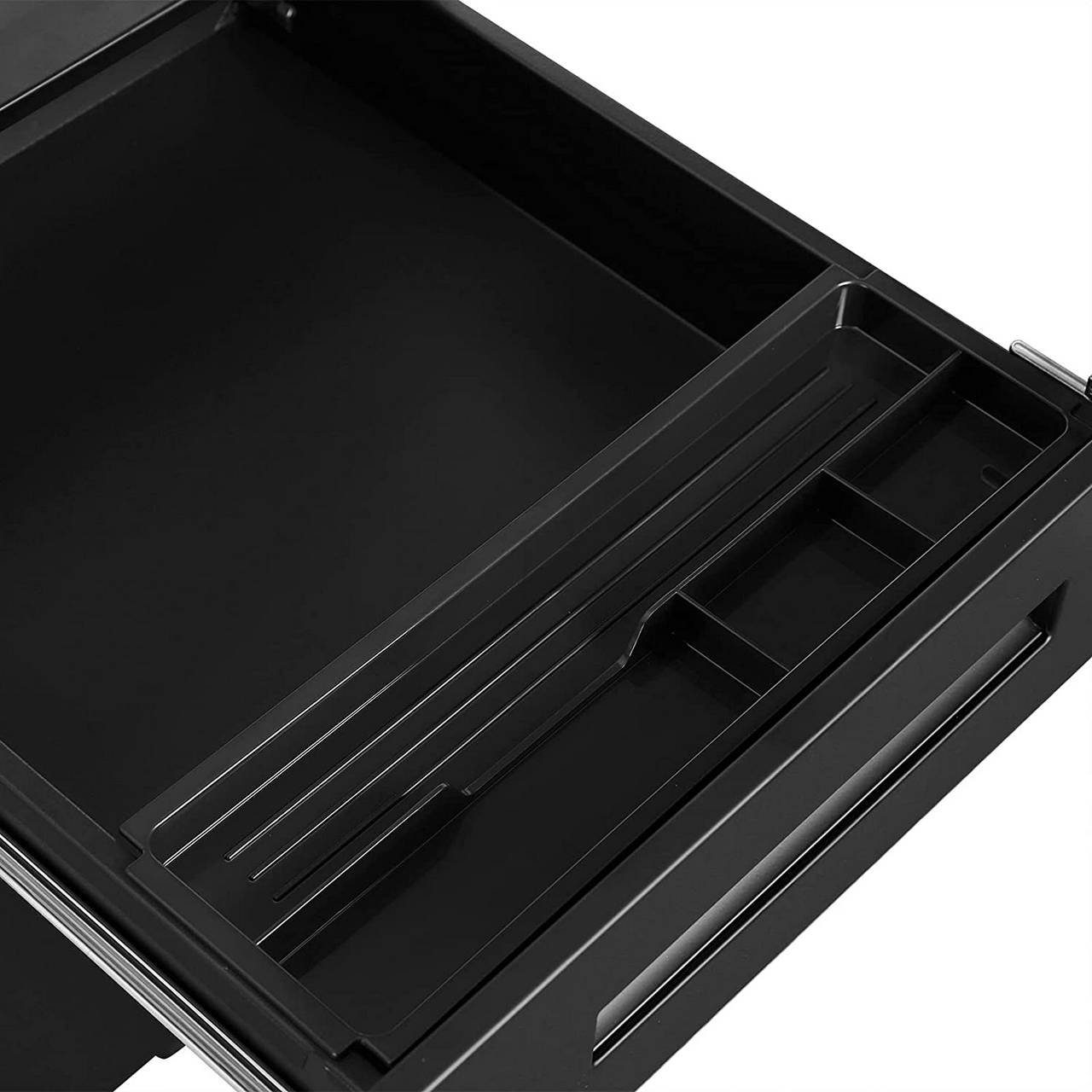 Aktenschrank Schubladen mit Schwarz Mobiler Woltu 3 Rollcontainer SK023sz, Bürocontainer