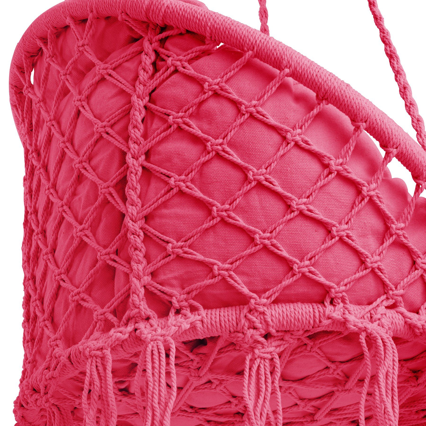 Sitzkissen pink | pink Hängesessel tectake Samira, abnehmbare