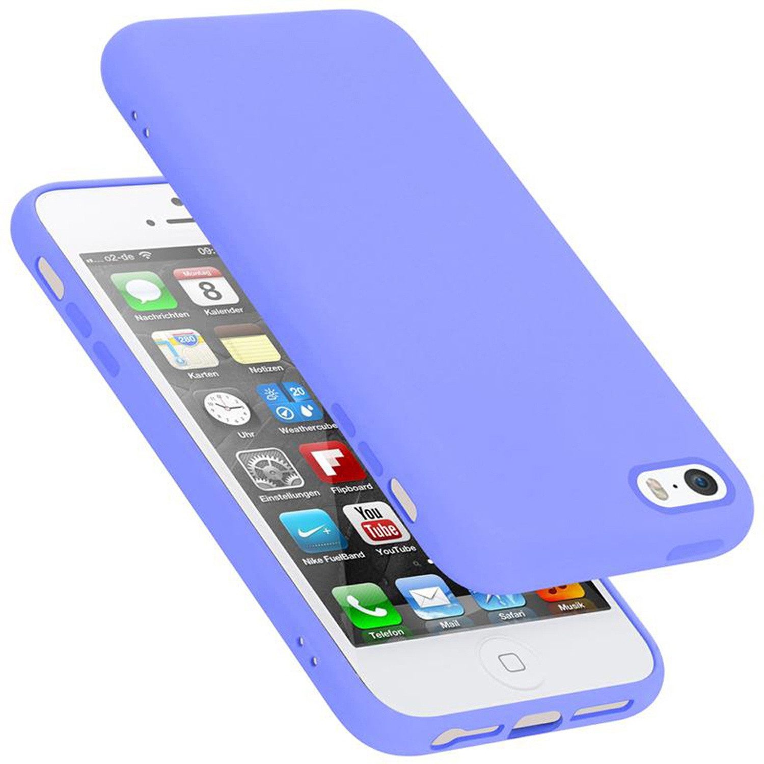 Cadorabo Handyhülle für iPhone 5 / 5S / SE 2016 Hülle Apple iPhone 5 / 5S / SE 2016, Flexible Hülle TPU Silikon Schutzhülle Back Cover Case