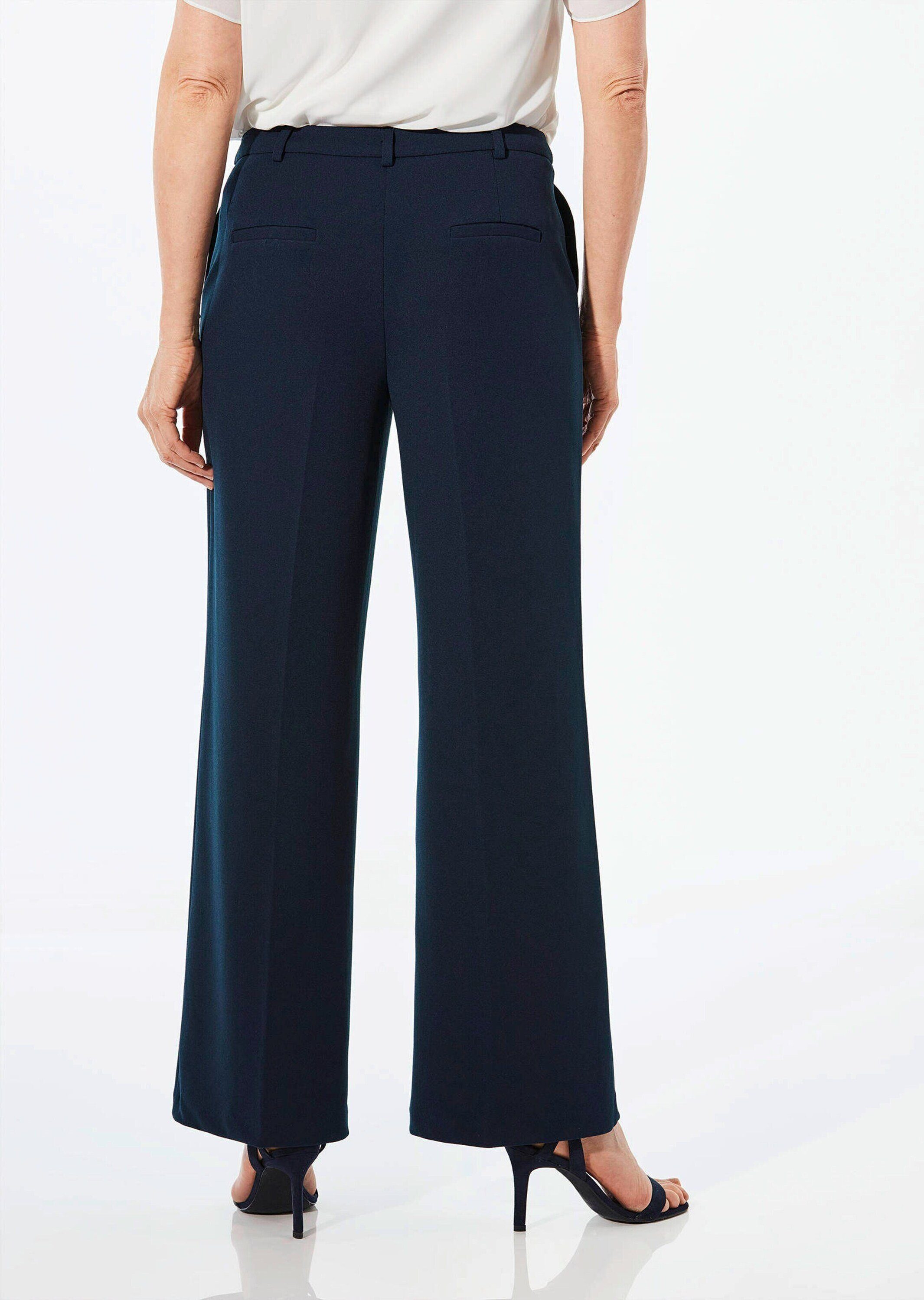 GOLDNER Stoffhose Kurzgröße: Jerseyhose mit Bügelfalten Stretchhose mit weitem Bein, Taschen, Gürtelschlaufen und Knöchellänge – Bild 3 von 5
