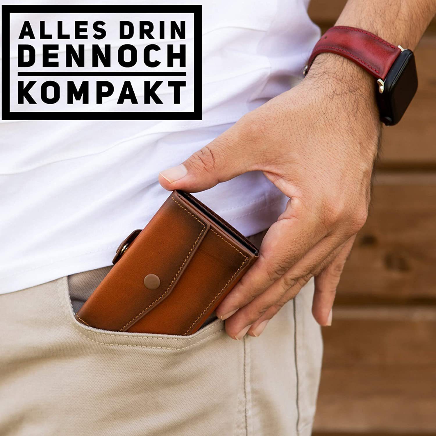 Solo Pelle Geldbörse Kartenetui, Kreditkartenetui, Leder Geldbörse Slim Wallet Portmonee, echtes europäisches Leder in elegantem Design mit RFID Schutz