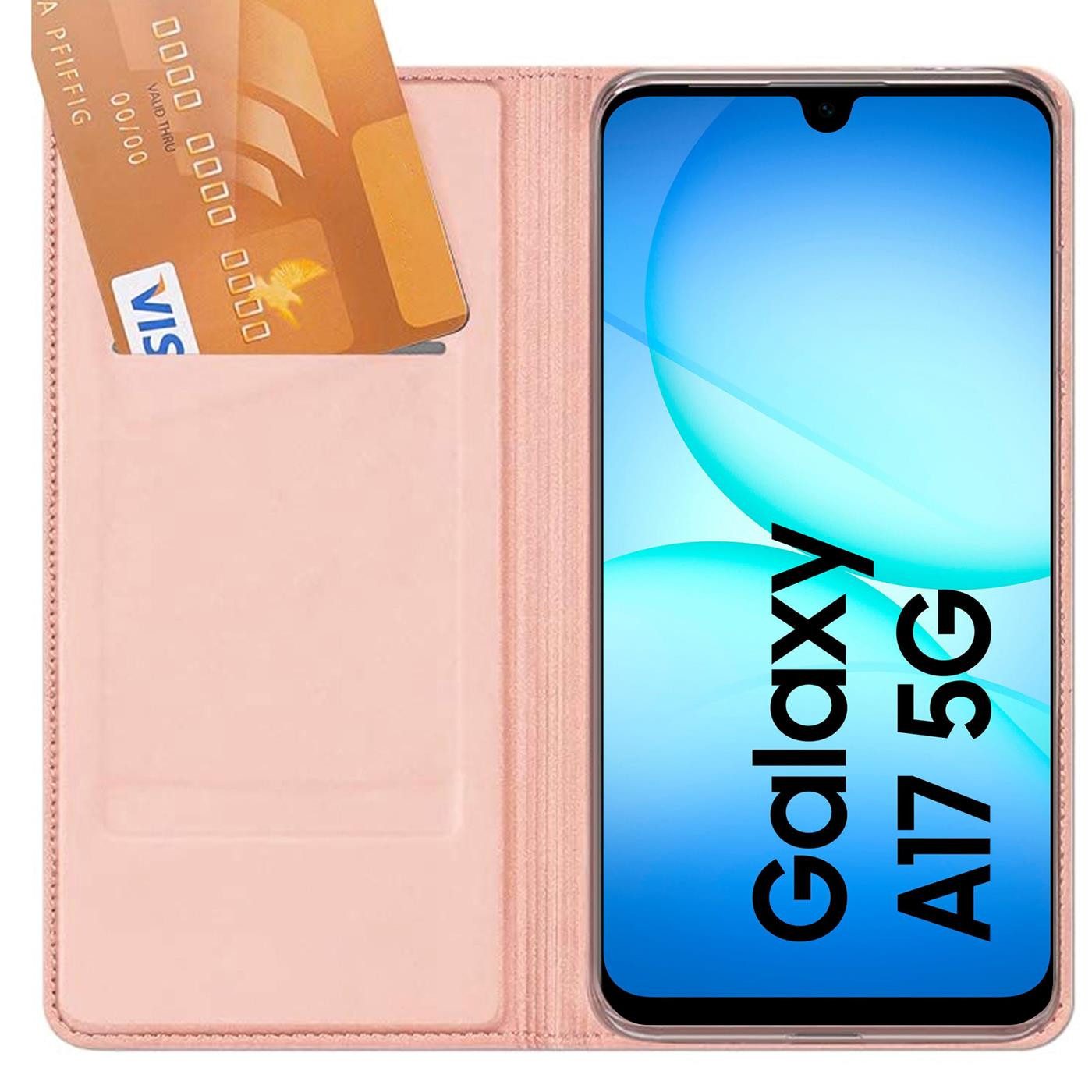 CoolGadget Handyhülle Klapptasche Wallet Kartenfach für Samsung Galaxy A17 5G, Ultra Slim Flip Case Hülle Klapphülle Cover Schutzhülle – Bild 5 von 5