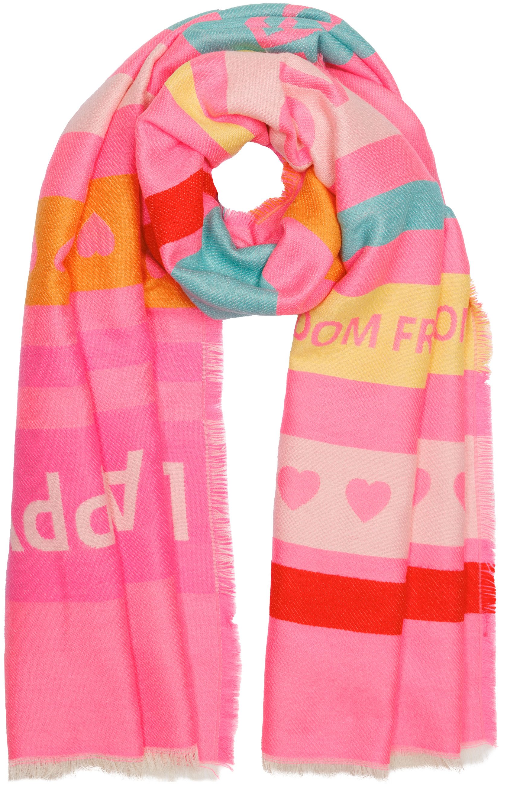 Caspar Modeschal Weicher Damen Schal aus Viskose Halstuch mit buntem Muster - SC540, angenehm warm & weich, ideal für Frühling, Herbst & kühle Wintertage