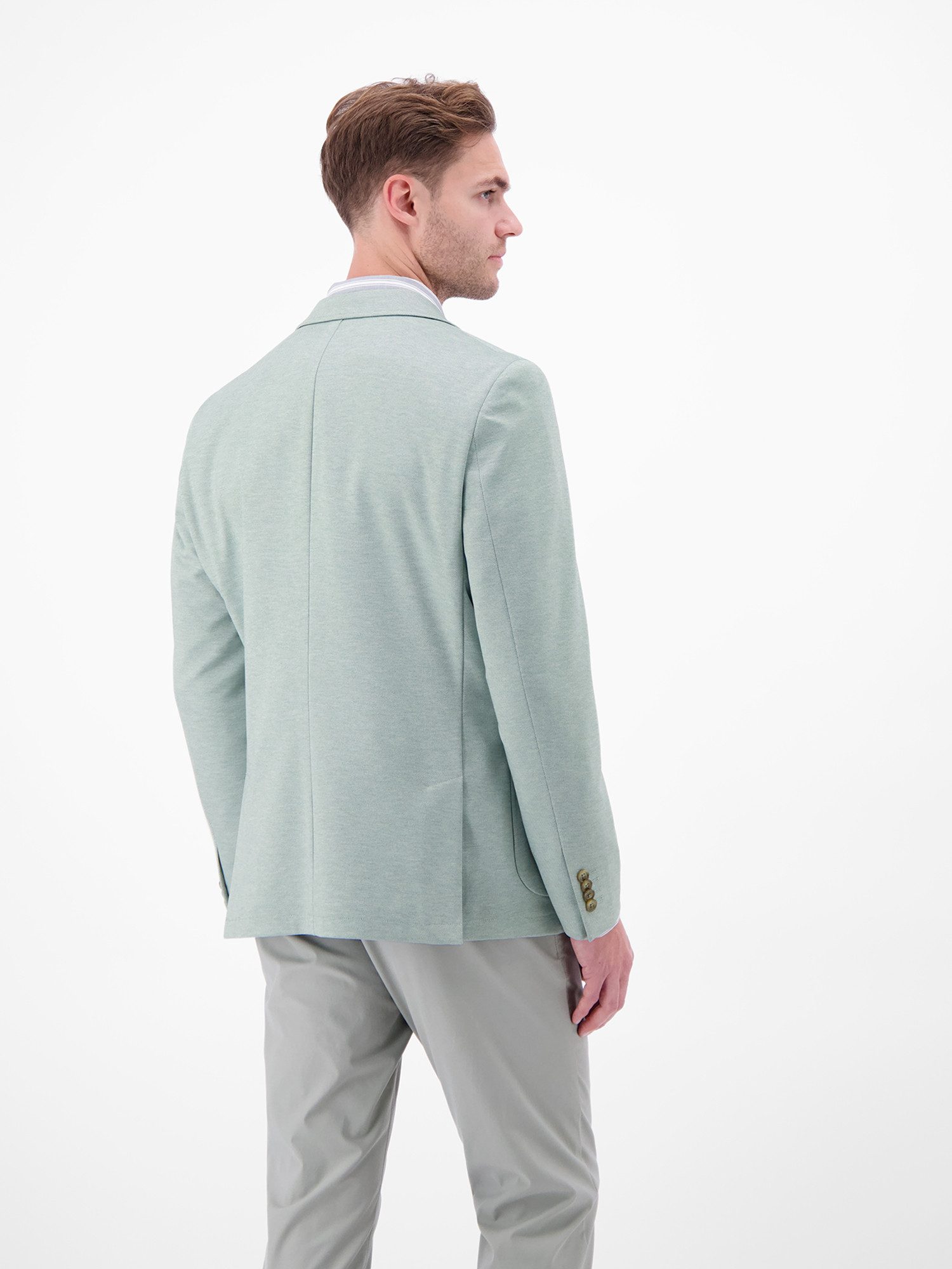 LERROS Jerseysakko Leichter Jersey-Blazer mit bedrucktem Futter Jersey mit Stretchanteil, bedrucktes Innenfutter, 2-Knopf-Design