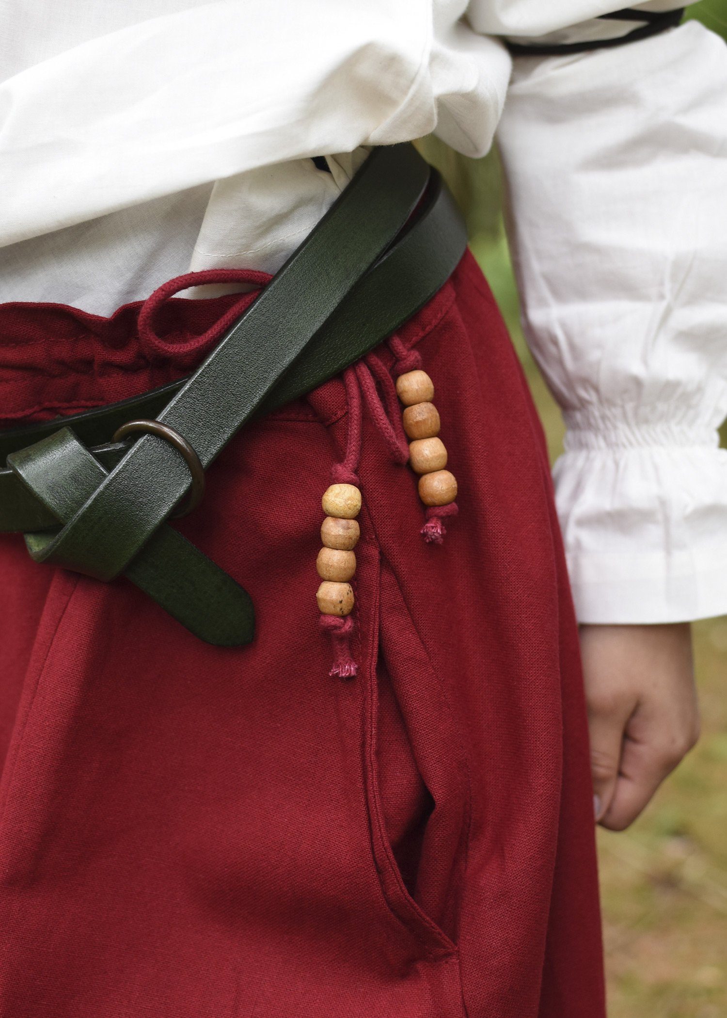 Battle Merchant Ritter-Kostüm Kinder Mittelalter-Rock Lucia, weit ausgestellt, rot, Gr. 128