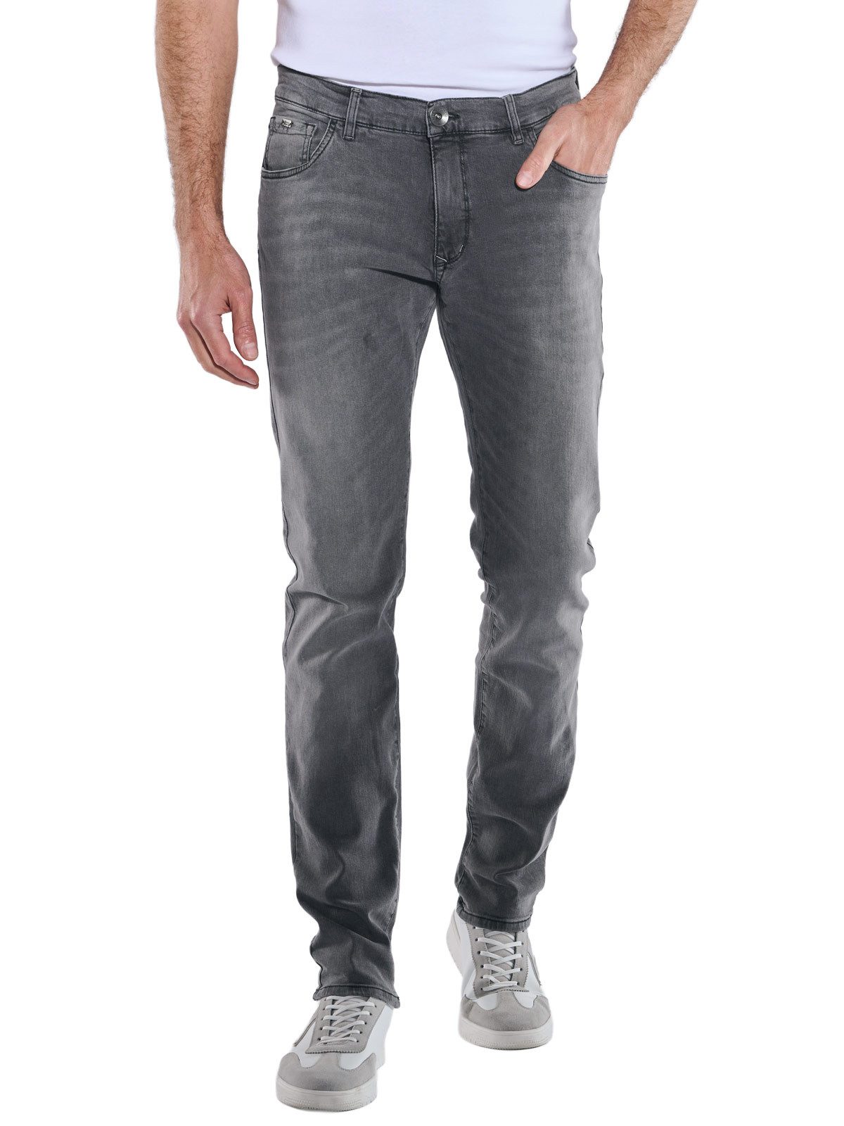 Engbers Straight-Jeans Herren Super-Stretch-Jeans "My Favorite", Dunkelgrau. € 89,99