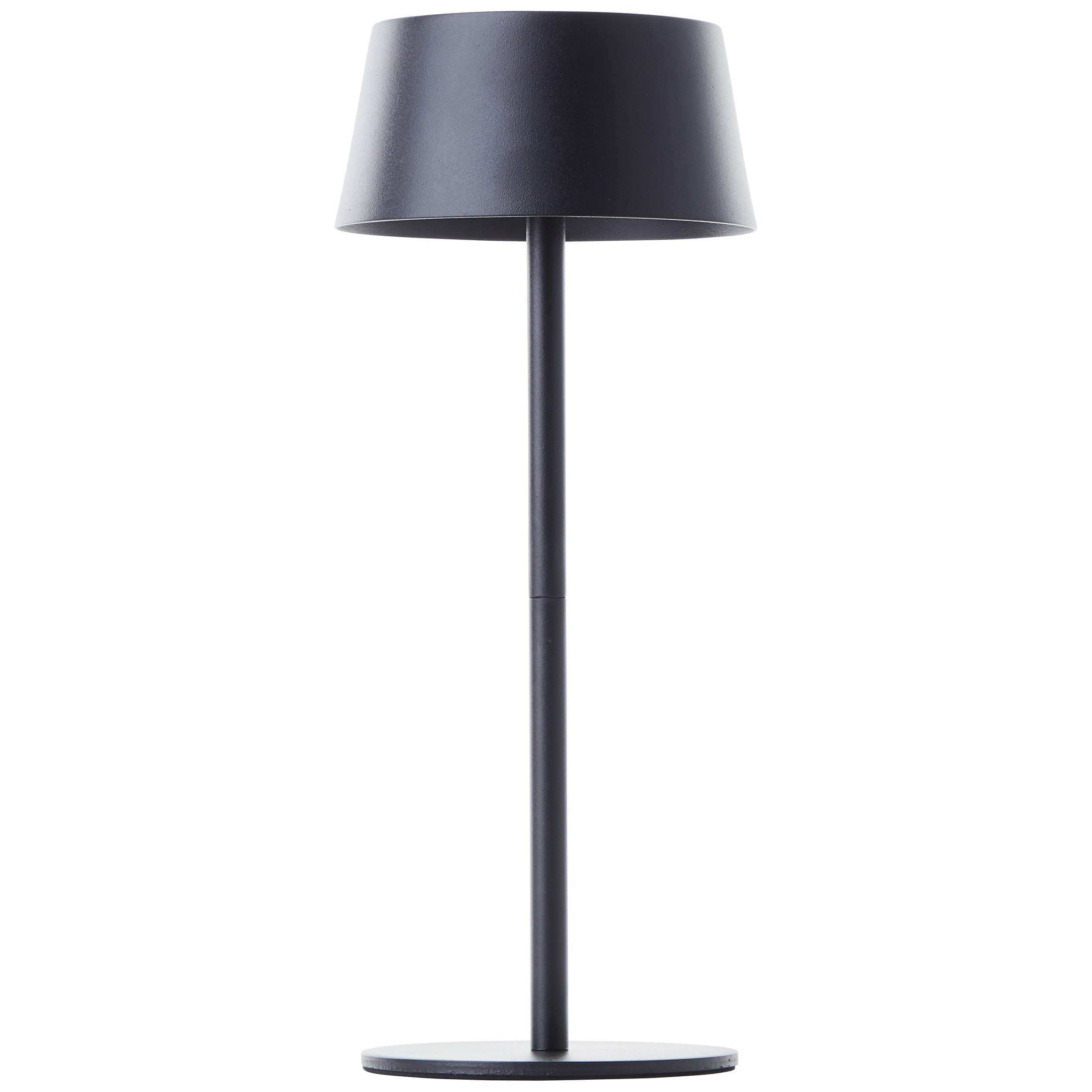 Brilliant LED Außen-Tischleuchte Picco, Dimmfunktion, LED fest integriert, Warmweiß, LED Außentischlampe Leuchte mit Solar in schwarz matt per USB ladbar