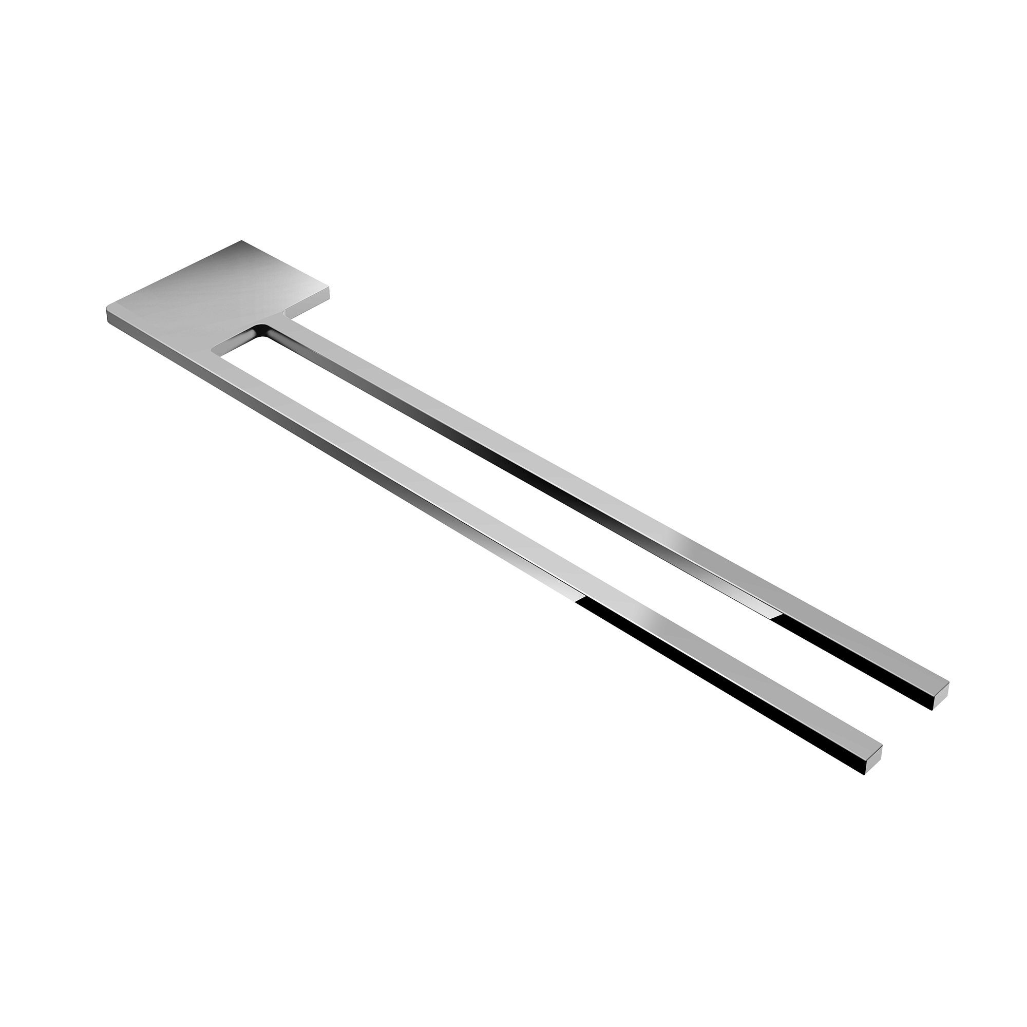 kalb Handtuchhalter Handtuchhalter Slim mit zwei Stangen für Waschtisch, Chrom, Aluminium