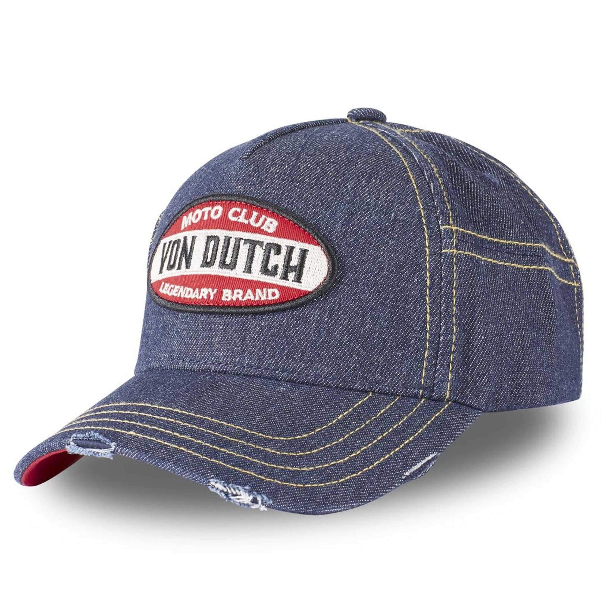 Von Dutch Trucker Cap Von Dutch Originals Trucker Cap - MOTO CLUB Denim (Basecap, Basecap, Fulltrucker Kappe)