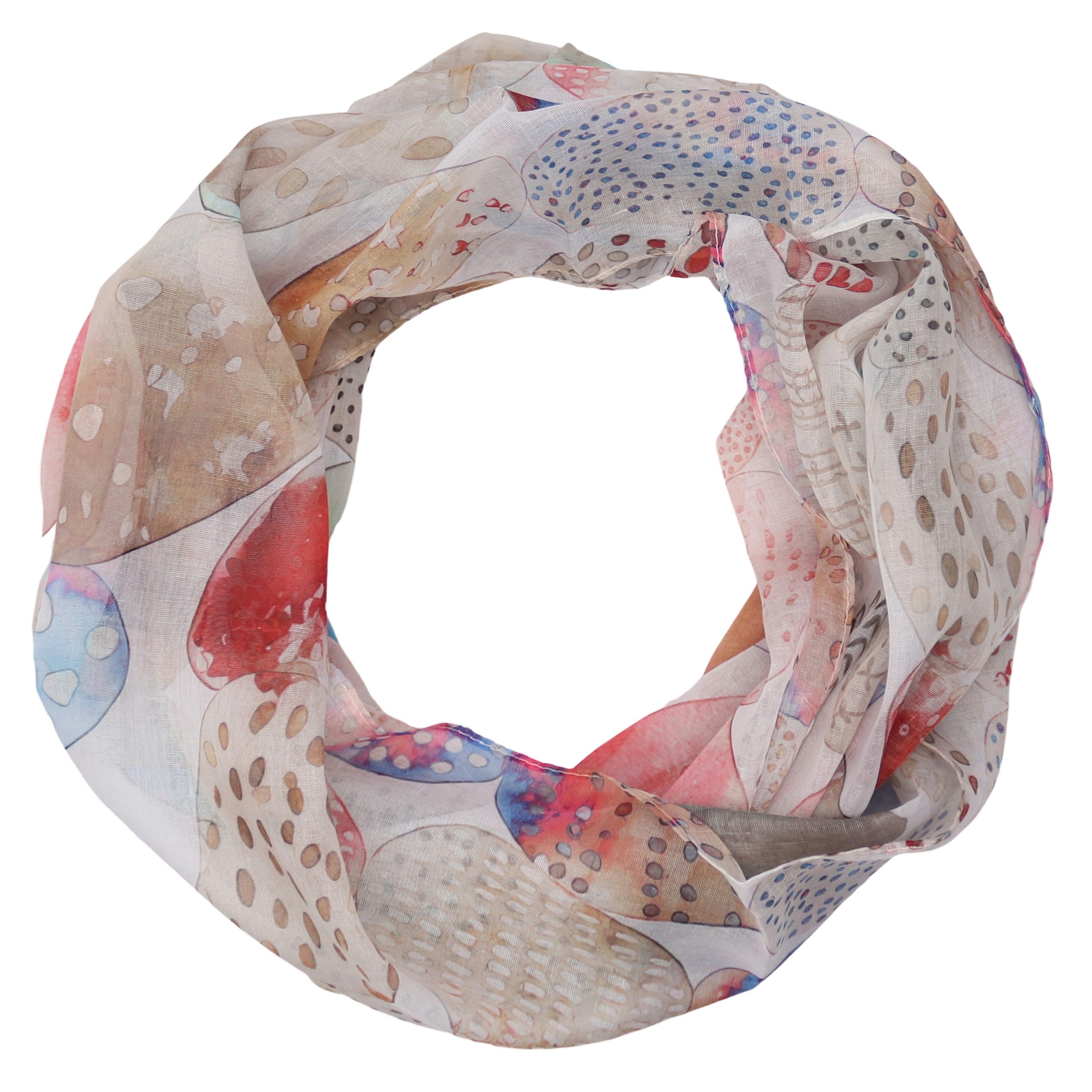MIRROSI Loop Damen Schal mit Tollem Muster Weich aus 100% Viskose, Schlauchschal, (ca. 160x48cm, zweimal um den Hals wickelbar), Damen Halstuch Stola ideal für Frühling,Sommer, Herbst