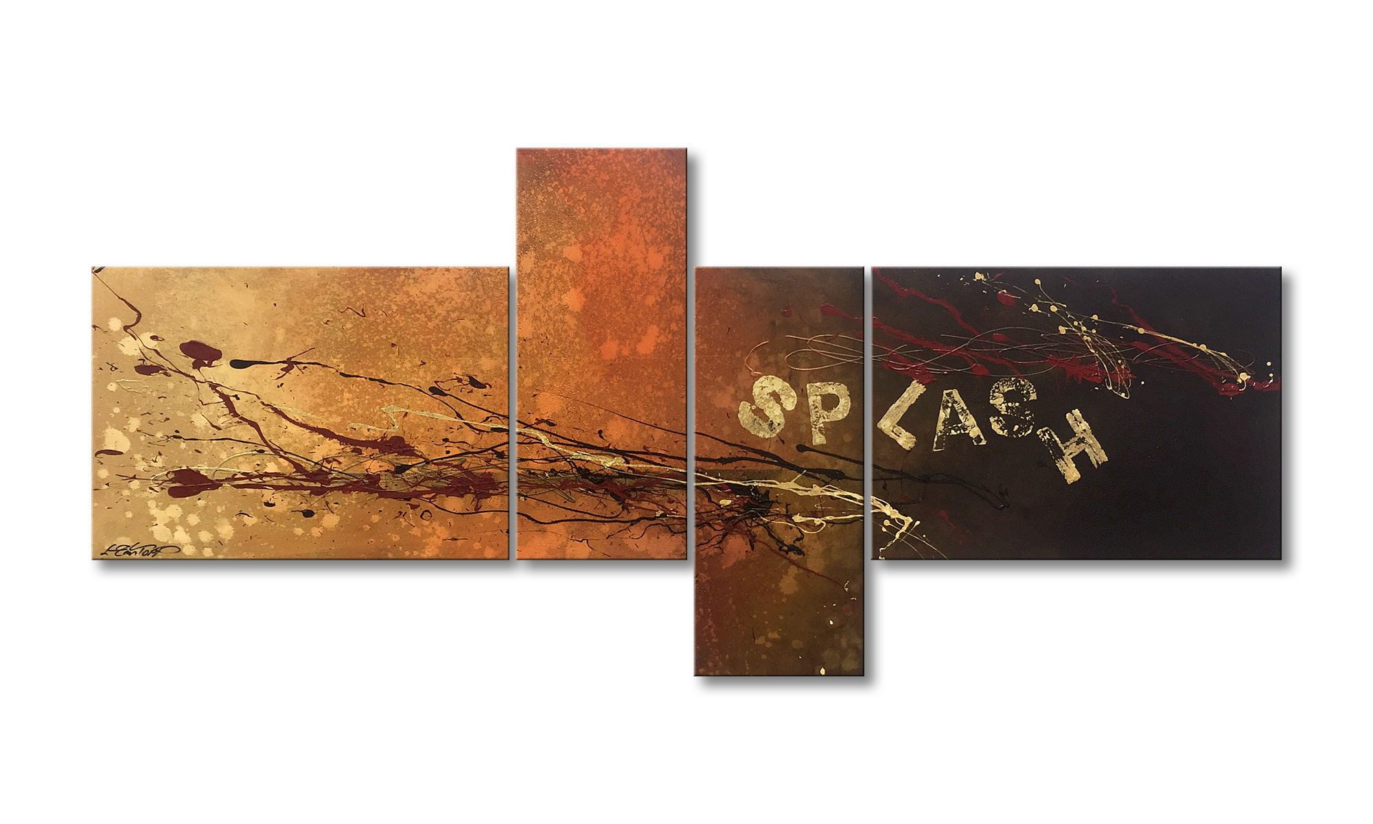 Gemälde Splash 200 x 90 cm