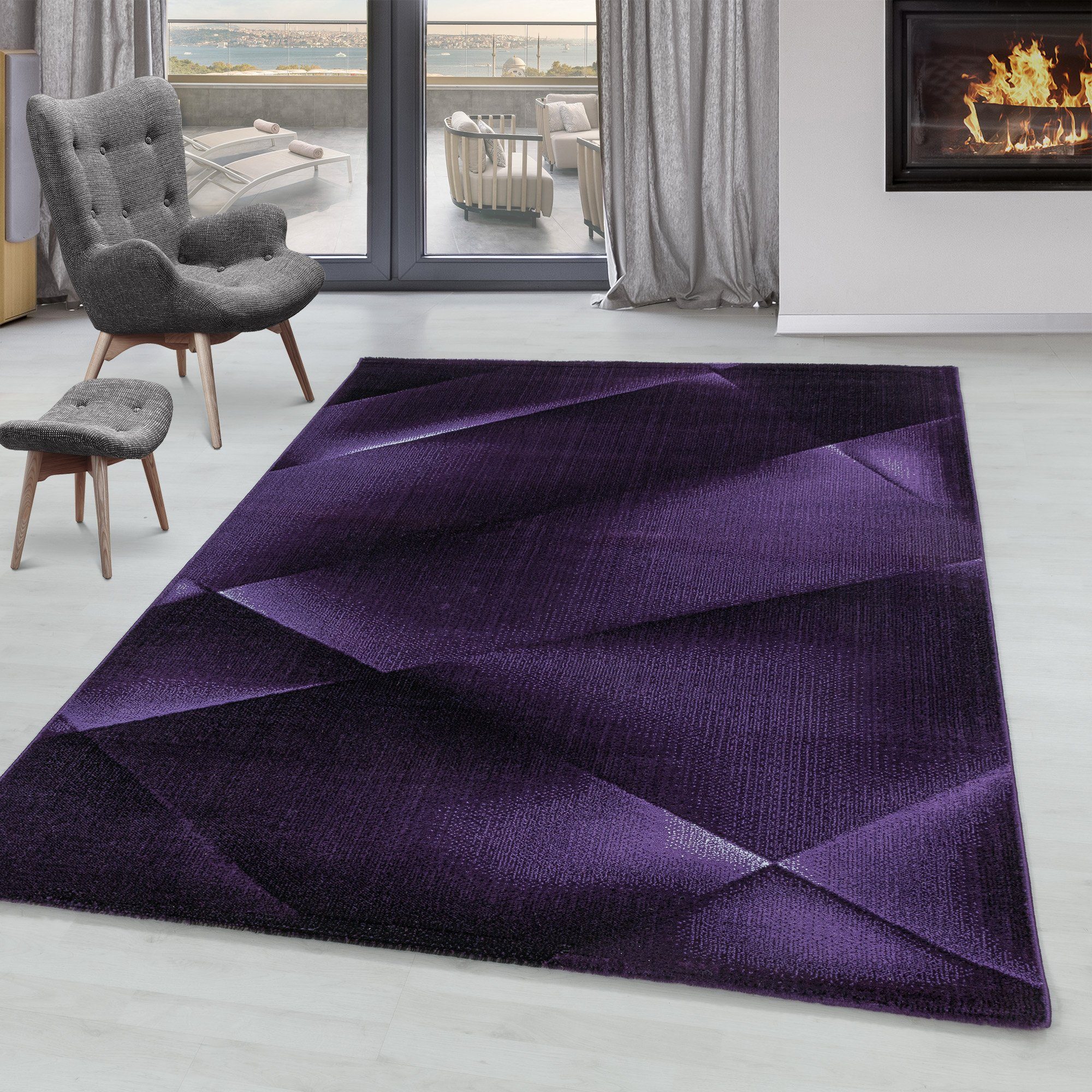 SIMPEX24 Designteppich Abstrakt Design, Läufer, Höhe: günstig online kaufen