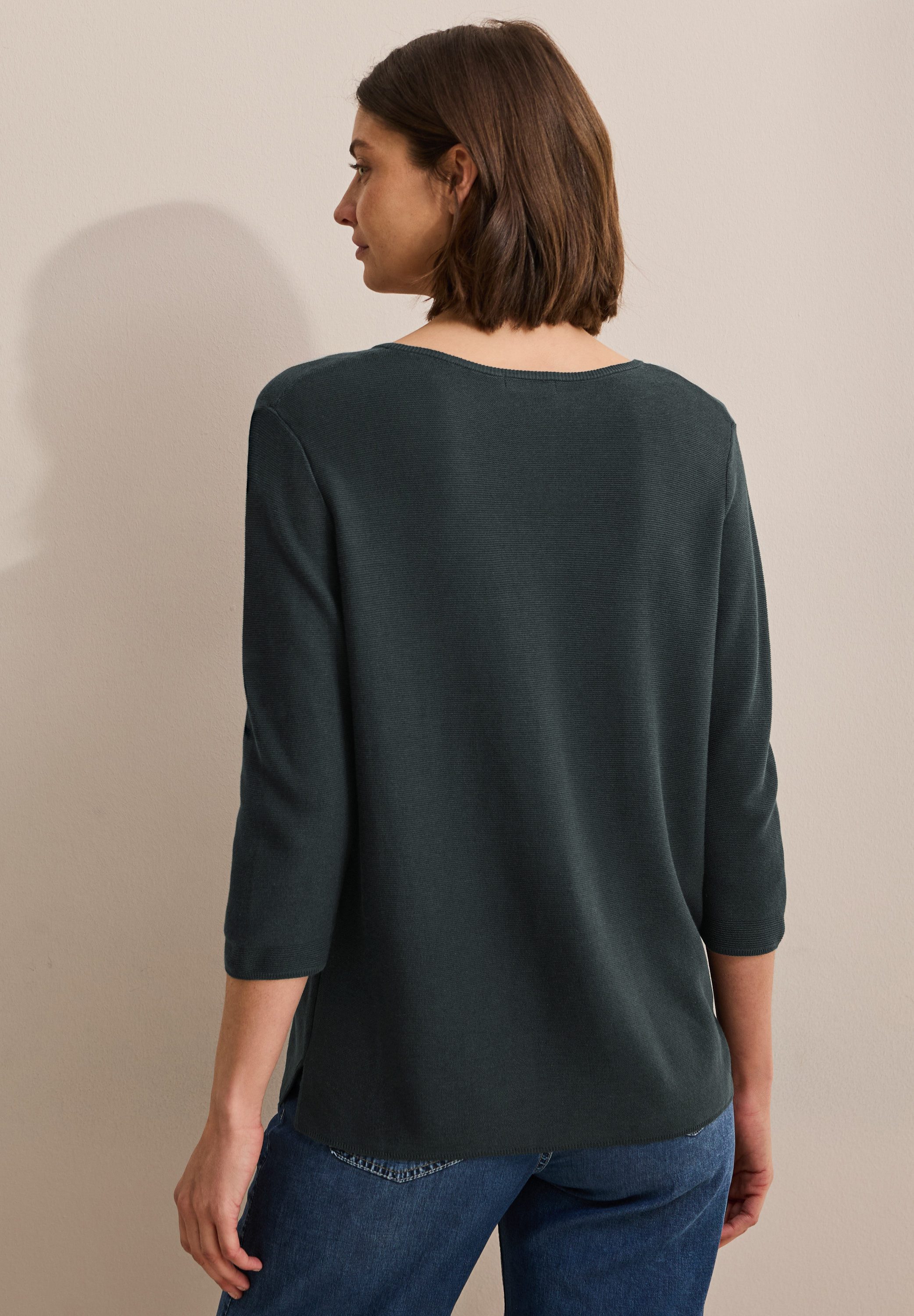 CECIL Strickpullover mit 3/4-Arm und Rundhals günstig online kaufen