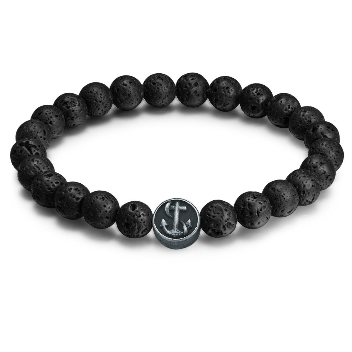 True Rebels Armband Anker schwarz, aus günstig online kaufen