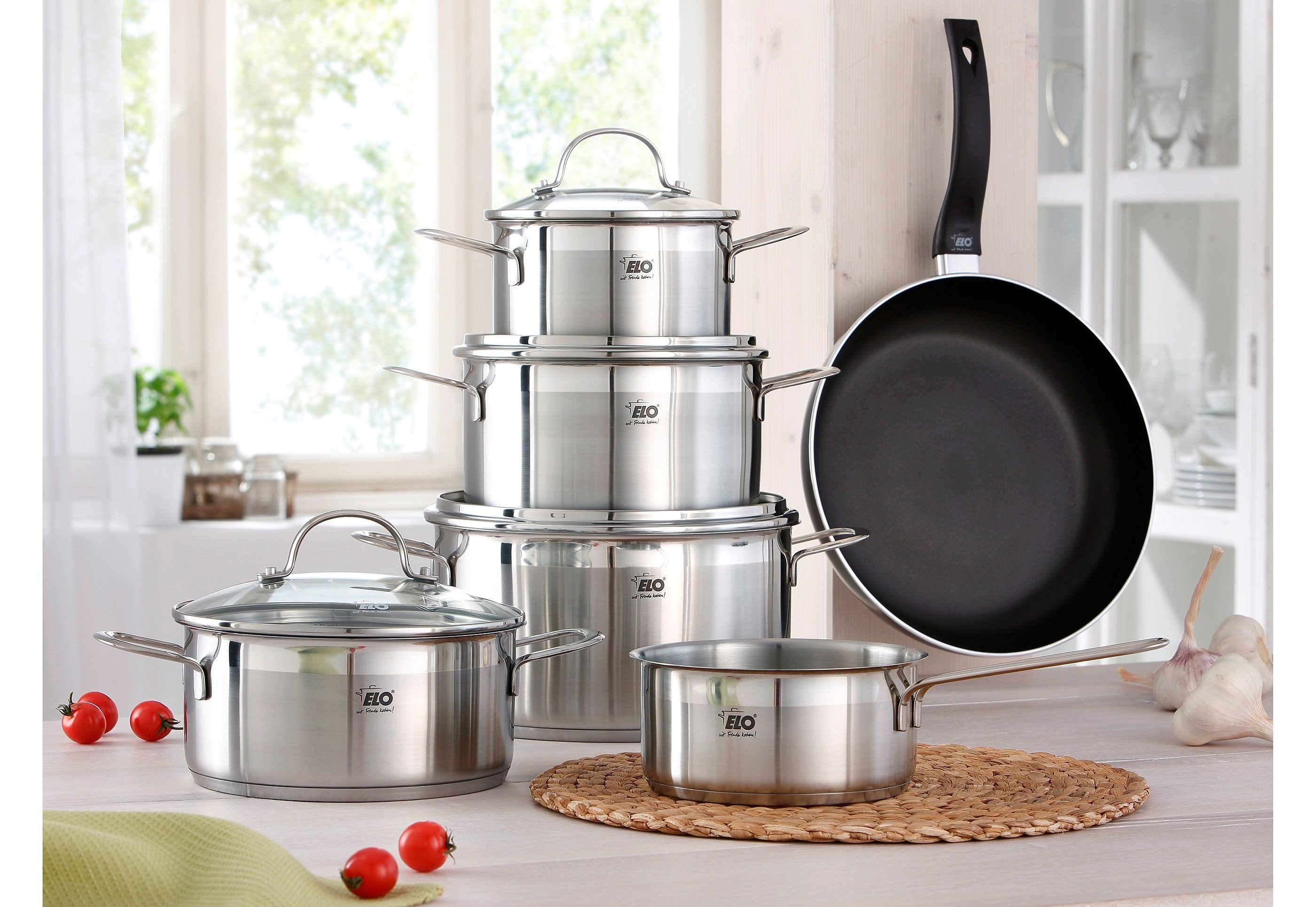 Elo Topf-Set Top Collection 10-teilig, Edelstahl 18/10 (Set, 10-tlg), Induktion