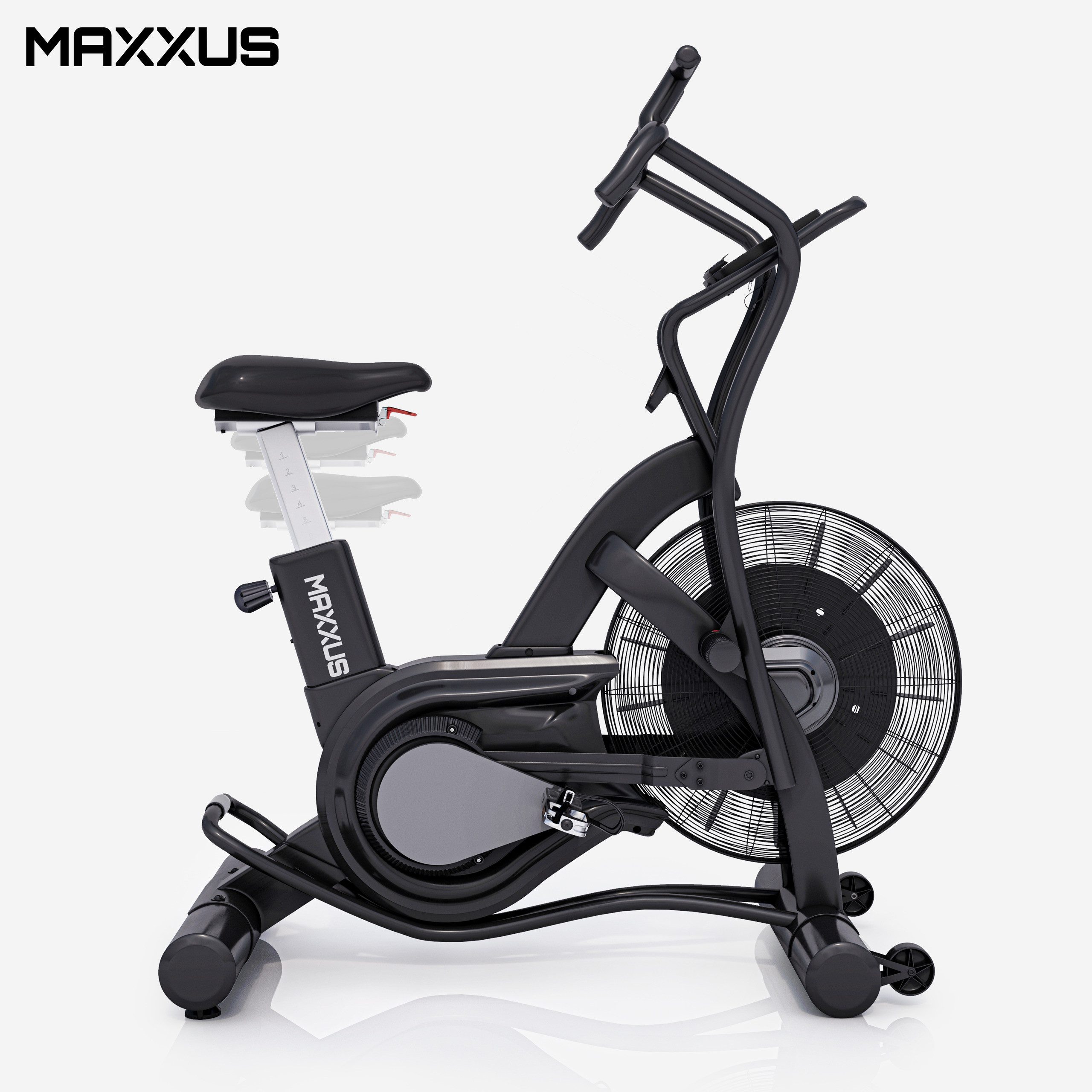 MAXXUS Heimtrainer Air Bike 90 PRO - LCD-Bildschirm, Ergonomisch,Bequem (1-tlg)
