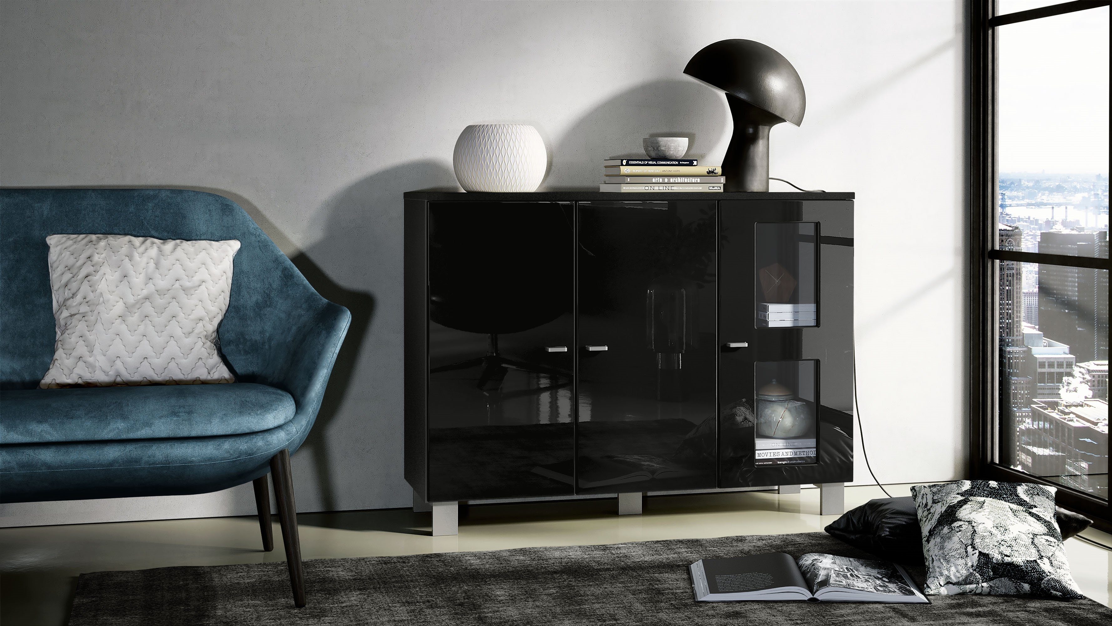 Vladon Sideboard Denjo (Kommode, mit 3 günstig online kaufen
