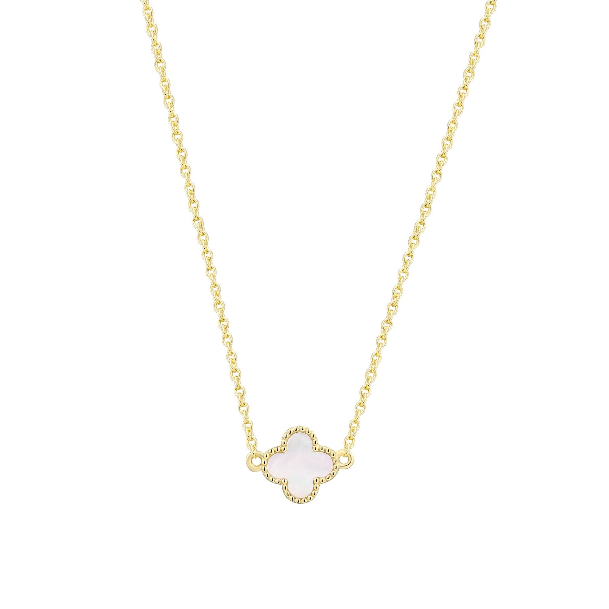 XENOX Kette mit Anhänger Xenox Halskette mit Anhänger Damen Clover Silber Vergoldet XS10095G