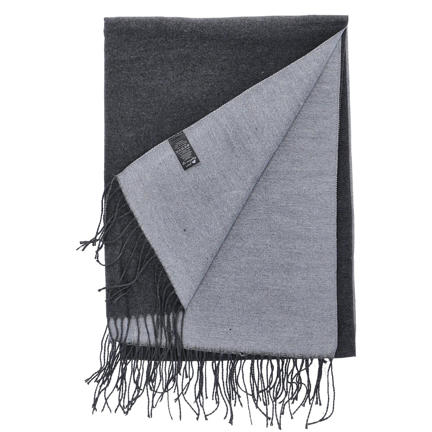 Antonio Strickschal Antonio Damen Schal soft Cashmera dunkel grau/hellgrau günstig online kaufen