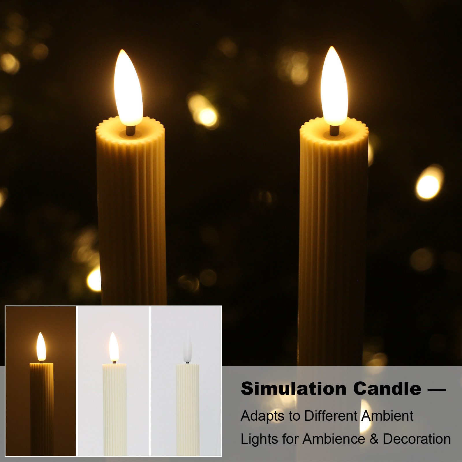 kisidus LED-Kerze LED Weihnachten Kerzen mit Fernbedienung (Flammenlose Taf günstig online kaufen