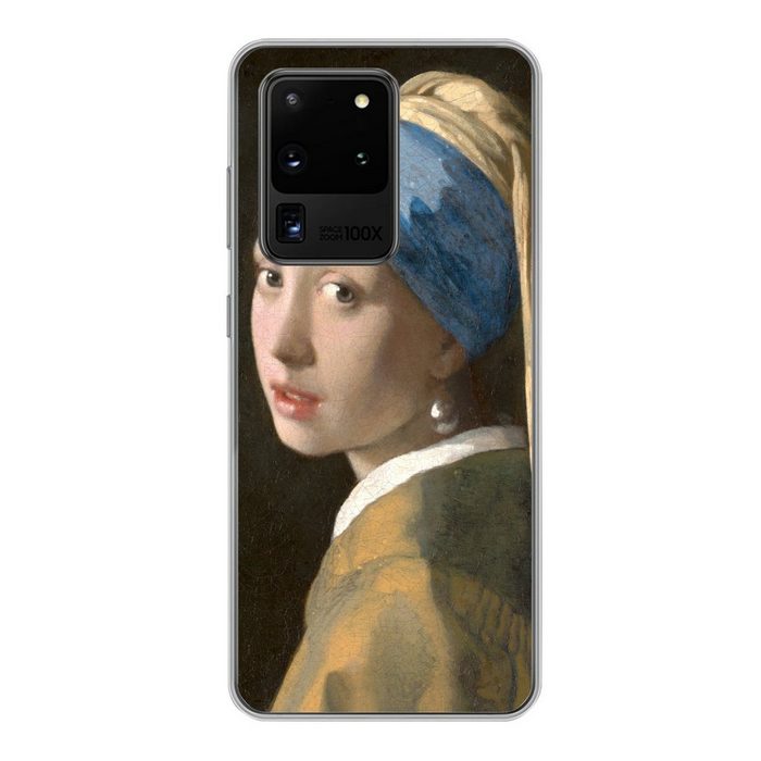 MuchoWow Handyhülle Das Mädchen mit dem Perlenohrring - Gemälde von Johannes Vermeer Phone Case Handyhülle Samsung Galaxy S20 Ultra Silikon Schutzhülle