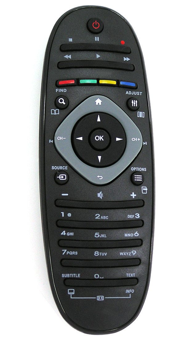 Alltro Ersatz TV Fernbedienung (für Philips TV 32PFL7486K/02, 32PFL7496H/12, 32PFL7496K/02)