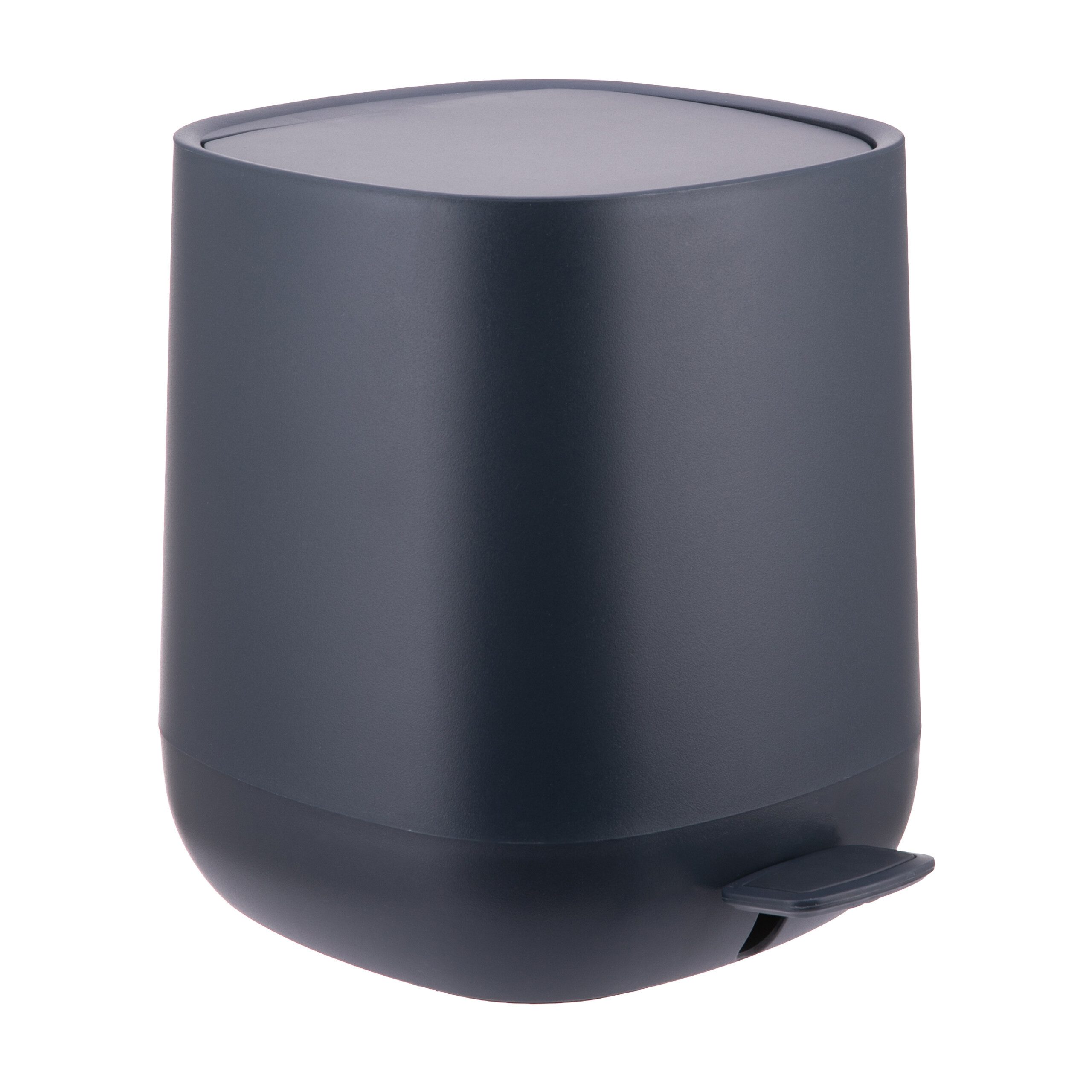 relaxdays Kosmetikeimer Bad Mülleimer 5 l Softclose, Dunkelgrau
