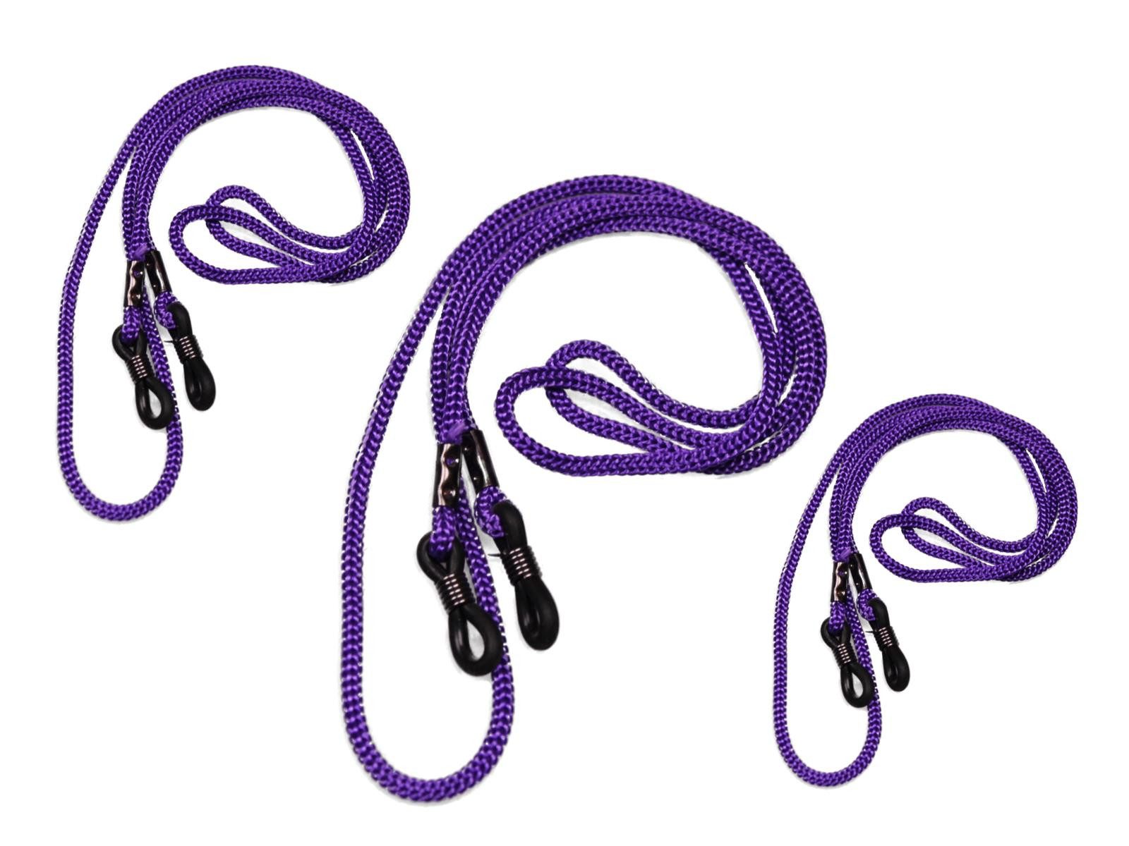 Brillenetui Lila Brillenkordel - 3er Pack