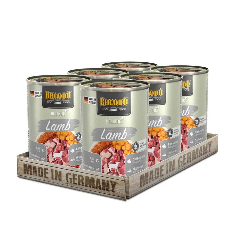 Belcando Holistic Lamb - getreidefreies Nassfutter mit reichlich zartem Lamm 6x400g