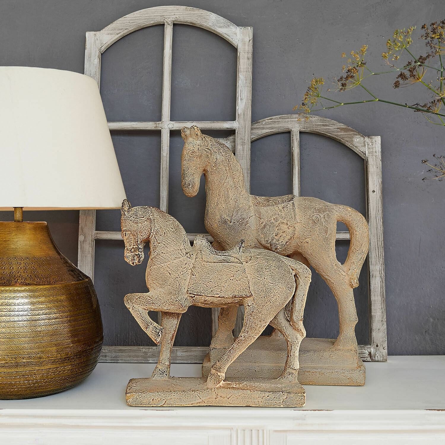 Mirabeau Dekofigur Deko-Pferd 2er Set Mirandel braun