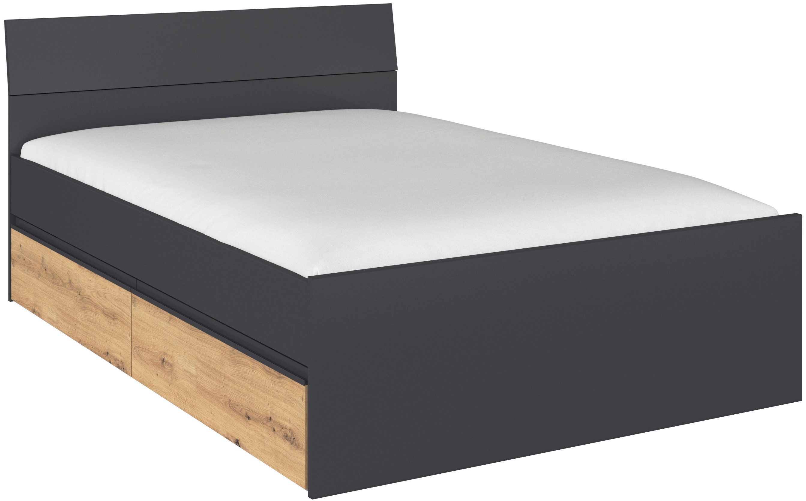 rauch Stauraumbett Doppelbett Einzelbett Bett für kleine Räume Stauraum JOEL (Liegefläche 90x200 oder 140x200 cm), praktische Bettschubkästen für zusätzlichen Stauraum MADE IN GERMANY