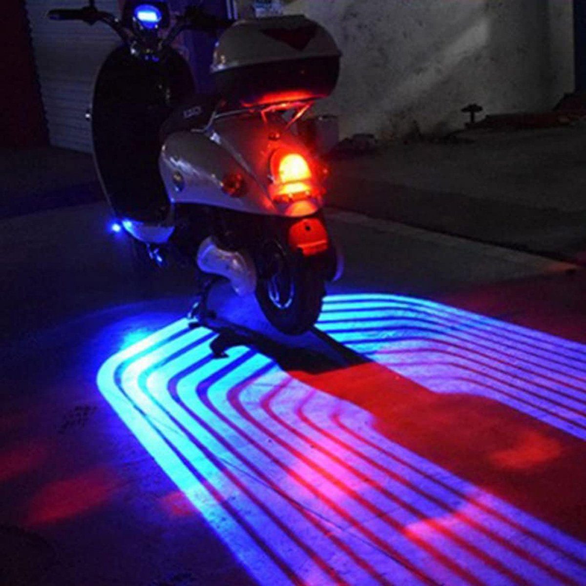 Dekorationszubehör Engelsflügelprojektion, Willkommenslicht, Motorrad -LED götäzer modifiziertes -Licht LED-Lichtsystem Blau